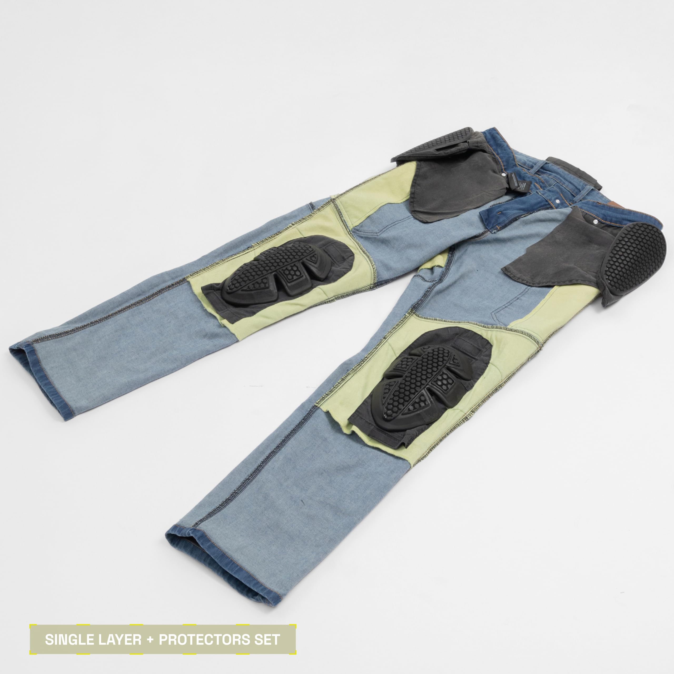 BROGER Bronx Vaqueros de Moto Pantalones de Moto Hombre | Denim | Forro de Fibra aramida | Protectores de Rodilla y Cadera de Nivel 1 | Bolsillos Cargo | Nivel de protección AA | Regular Fit