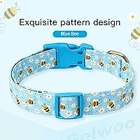 Vista 2 de Collares para perros con hebilla ajustable para lindas, hembras, hembras, machos, collar especial suave y elegante para perros con diseño de abeja