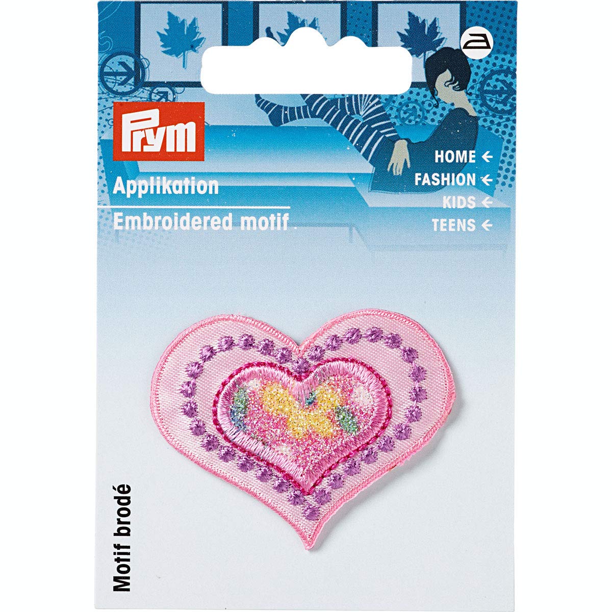 Prym Appl. Heart small rose pink