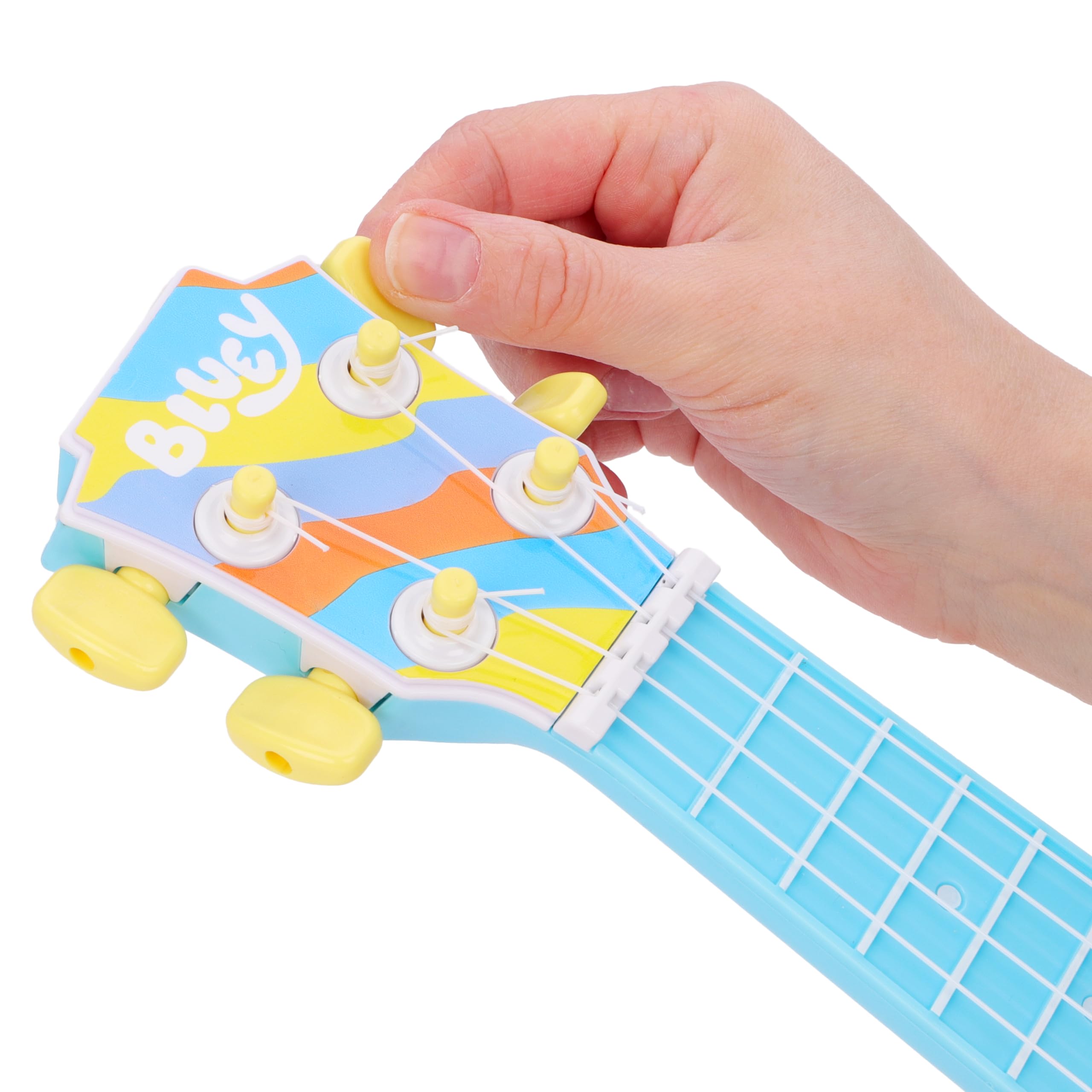 Toyland® 40 cm (16") Bluey La mia prima chitarra con plettro incorporato - Strumento musicale da accordare e suonare - Divertente giocattolo musicale per bambini - Età 3+