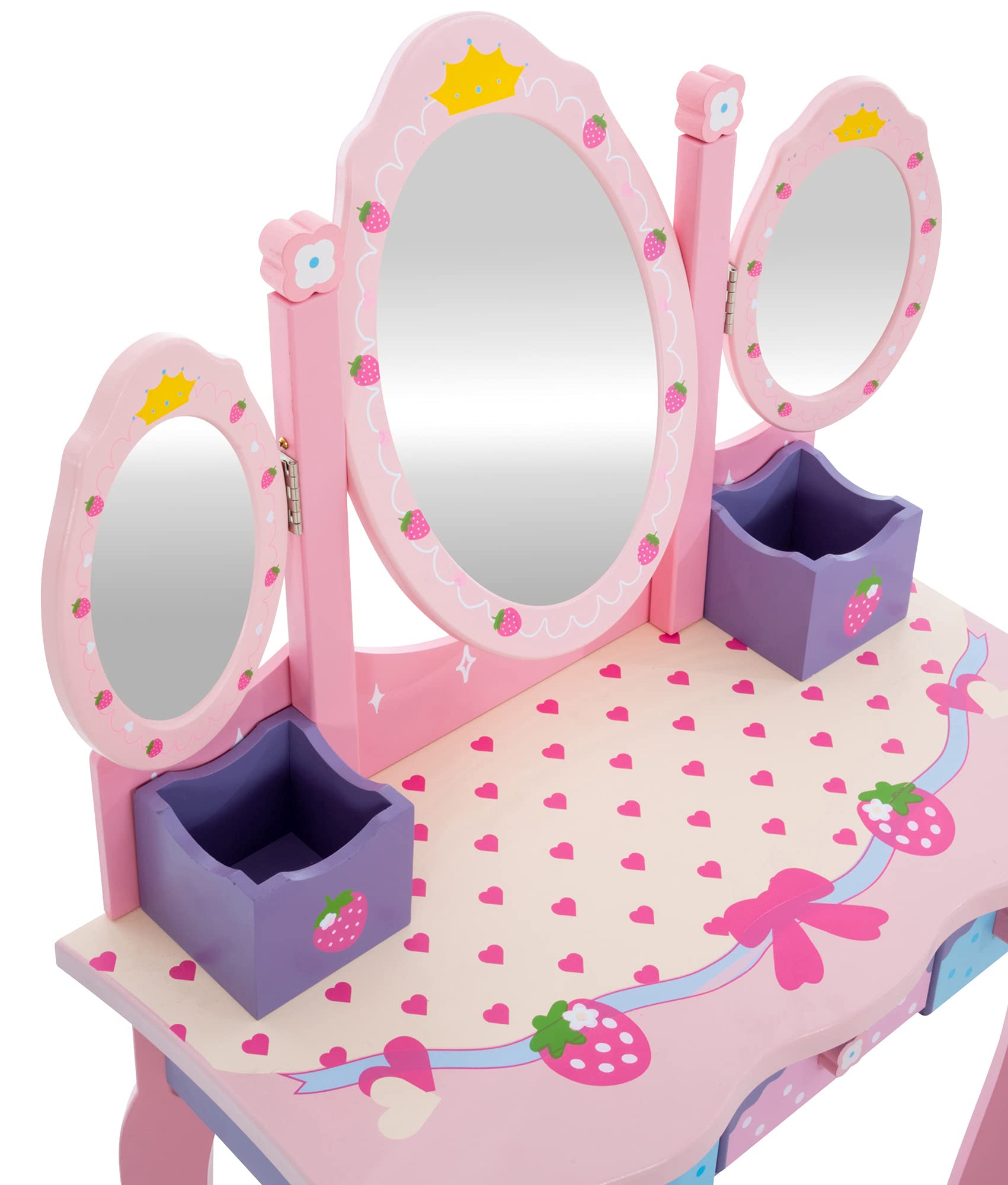 Coiffeuse Pour Enfants Emilia Avec Chaise - Blanche - Neuf En Carton