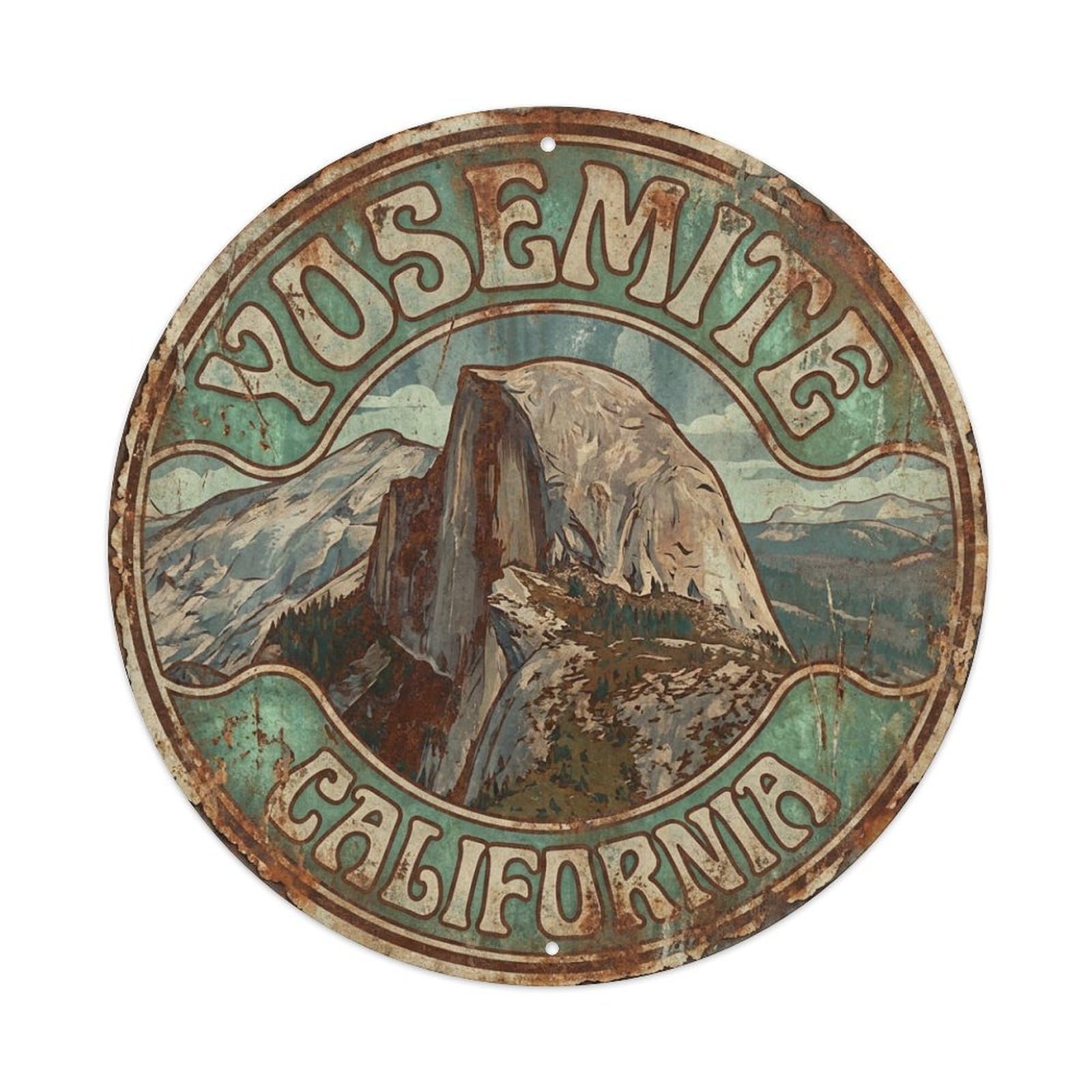 Tgrcjimh Style Metal Tin Sign Usa Retro Travel Yosemite