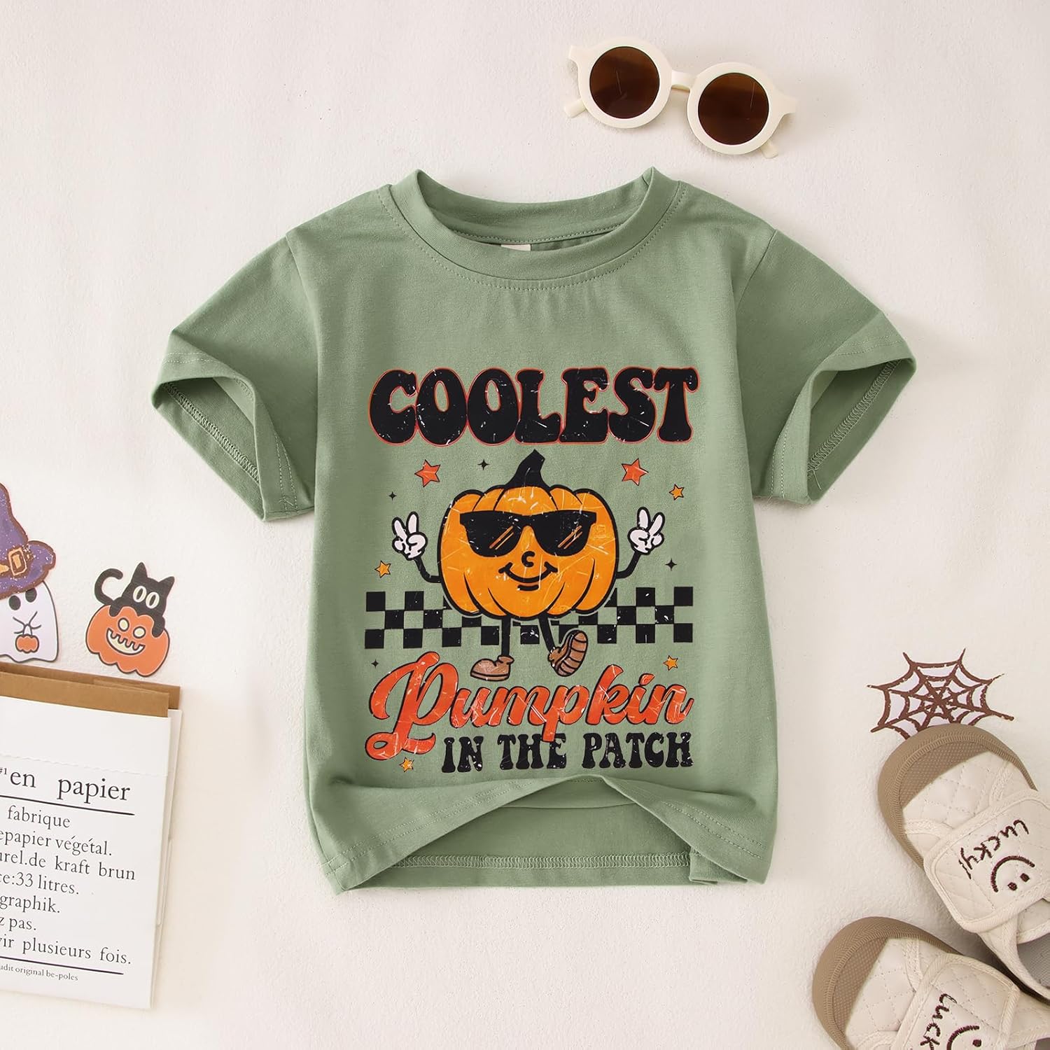 MODNTOGA Toddler Halloween Outfit Baby Boy Girl Coolest Pumpkin Graphic T-Shirt Crewneck Spooky Shirt Pullover Fall Clothes - Image 7