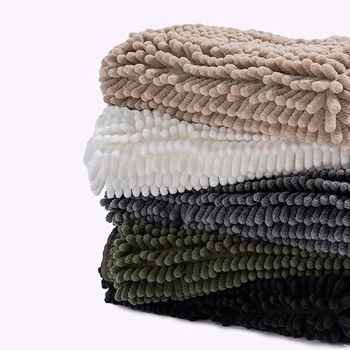 Miniatura 7 de FRESHMINT - Tapete de baño de felpilla antideslizante, 32 x 20 pulgadas, lavable y suave, tapete para suelo de baño y bañera, pelo suave y