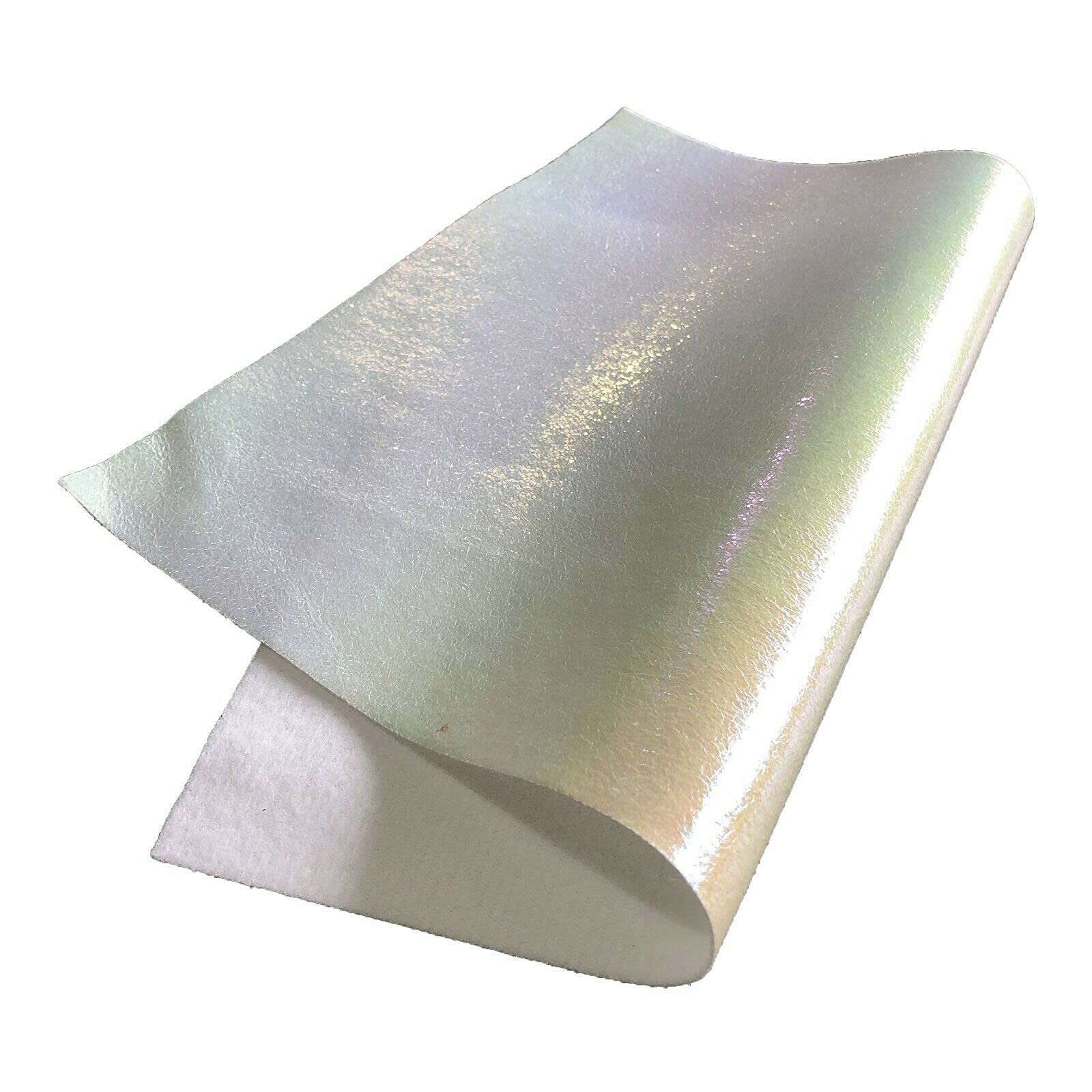 Metallic Leather Look Fabric Backed A4 Sheets Hair Bows Crafts Code # 312 (16 - Pearlescent) (A4 (210 x 297mm))