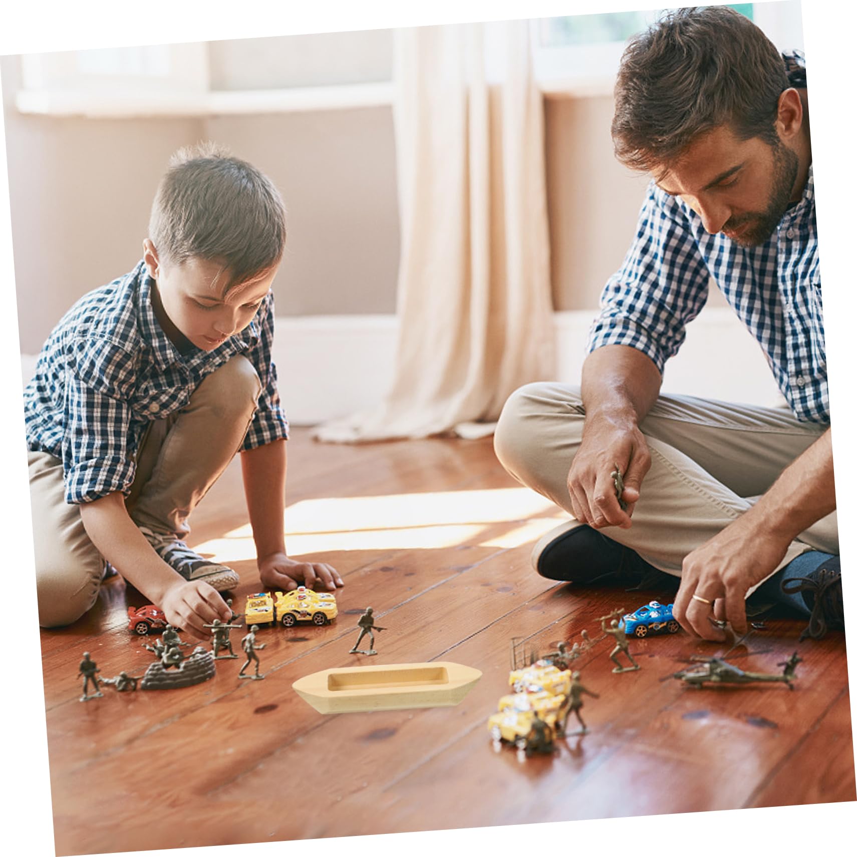 Mobestech Miniature Wooden Boat Decor Unfinished Ornament for Craft Projects Rustic Nautical Style for Home Living and Dining Decor Boat Lovers