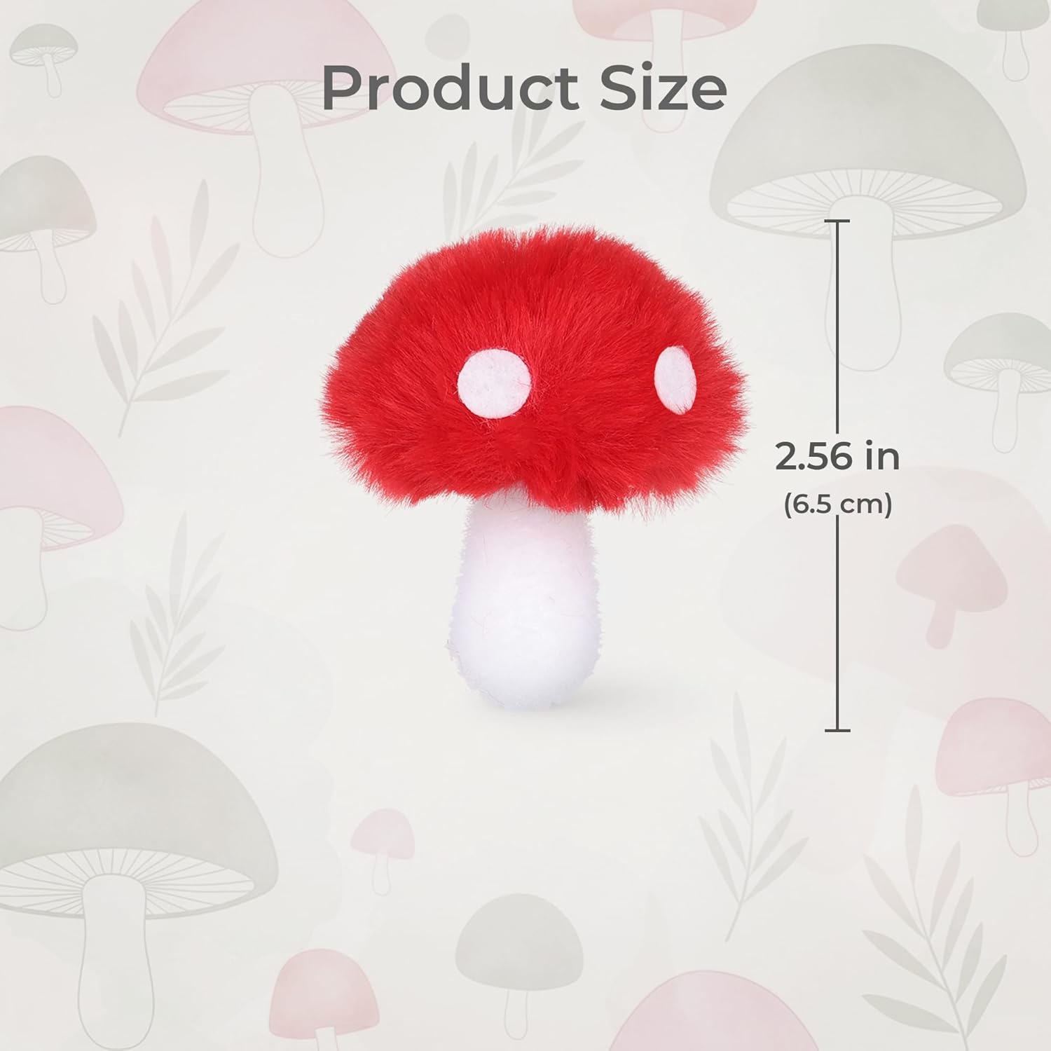 Mini Mushroom Decor, 2 PCS Fuzzy Plush Hanging Ornaments, Cute Stuff for Christmas Decoration & Home Decor, Small Bag Charm & Car Mirror Accessory, Cozy Idea (Red) - Image 2
