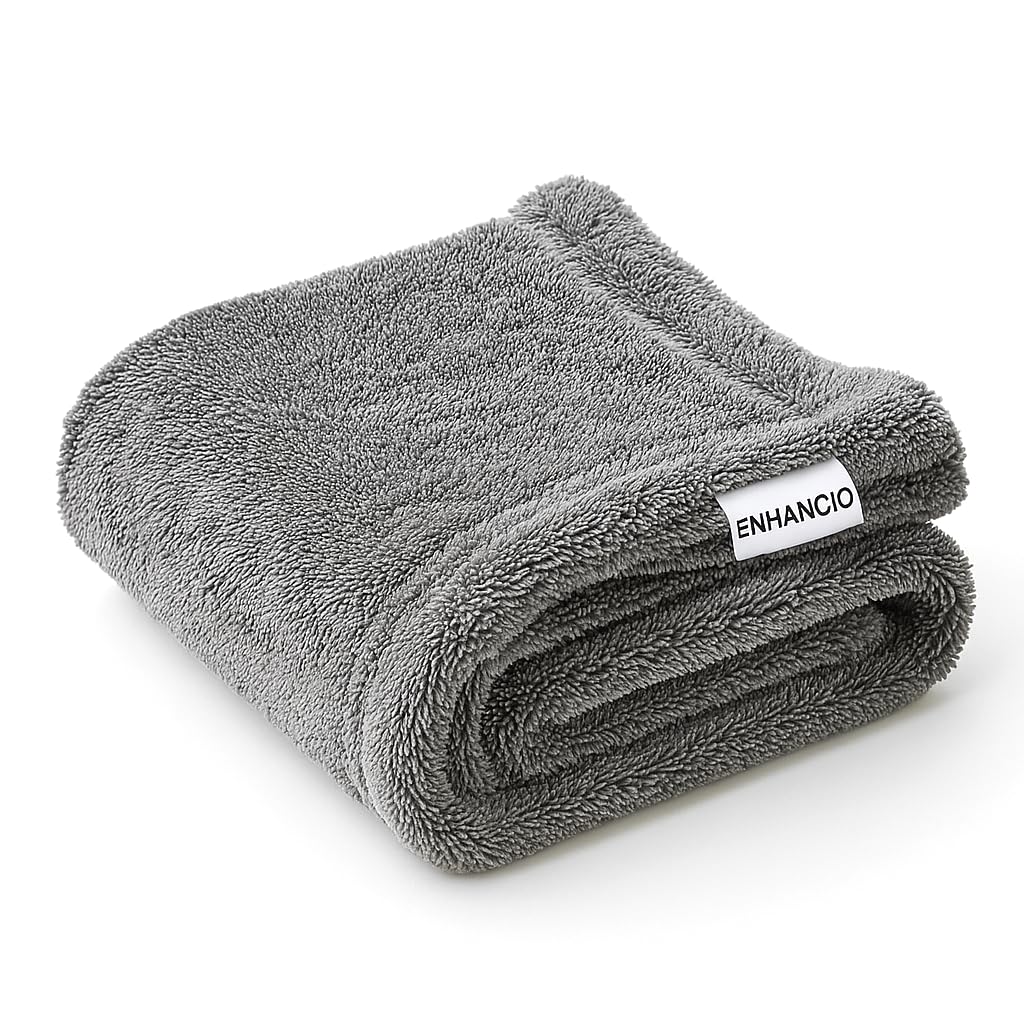 Microfiber Drying Towel, 1500 GSM Twisted-Loop 60×40 cm Ultra-Plush Edgeless Lint-Free Cloth, Super-Absorbent for Cars, Bikes, Kitchens & Home Surfaces – Pack of 1 (Grey)-image-6