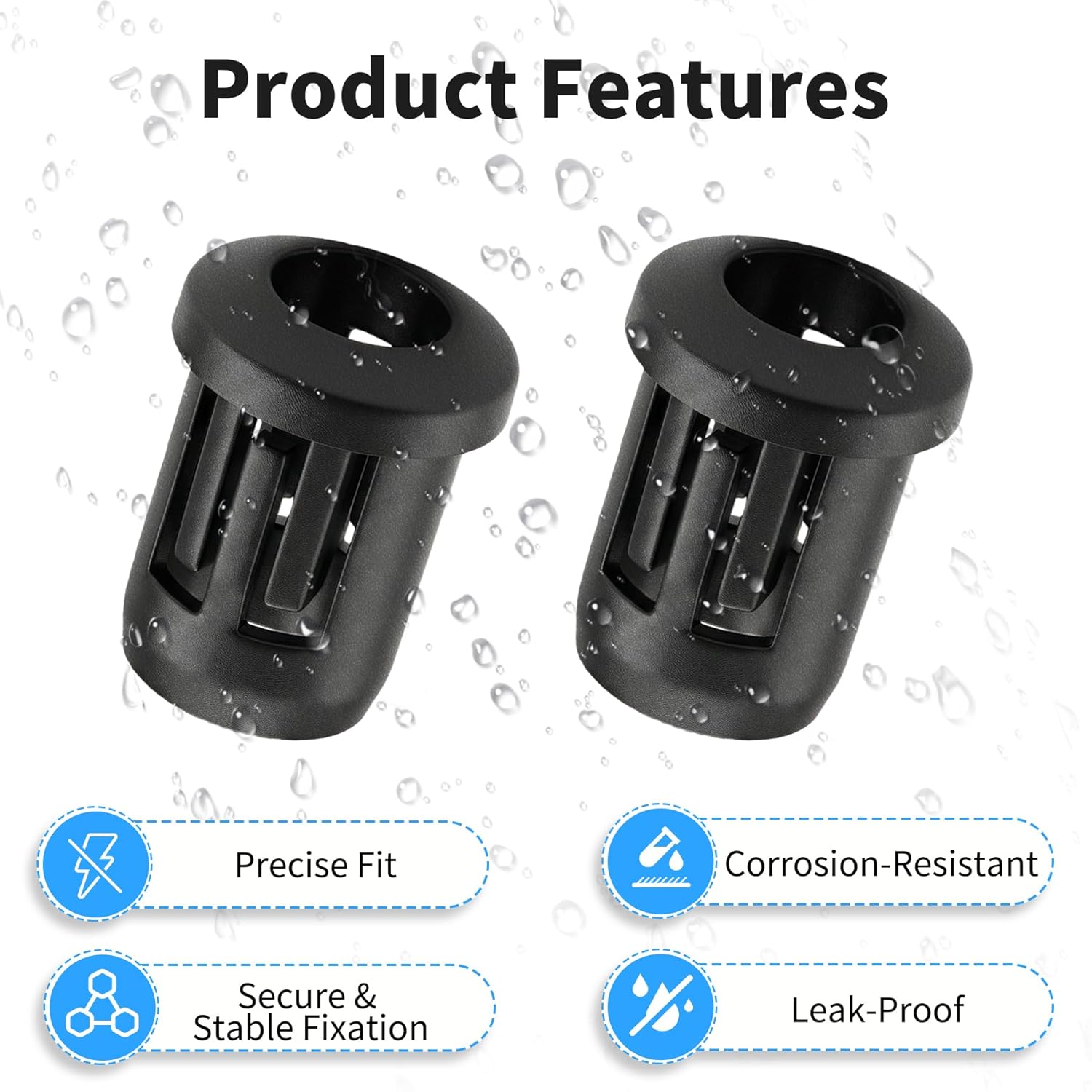 100PCS 5mm/0.2" LED Holder，Emitting Diode Holder，Light Emitting Diode Socket Base for Lamp Bulb Bezel Mount Panel LED Display(Black)