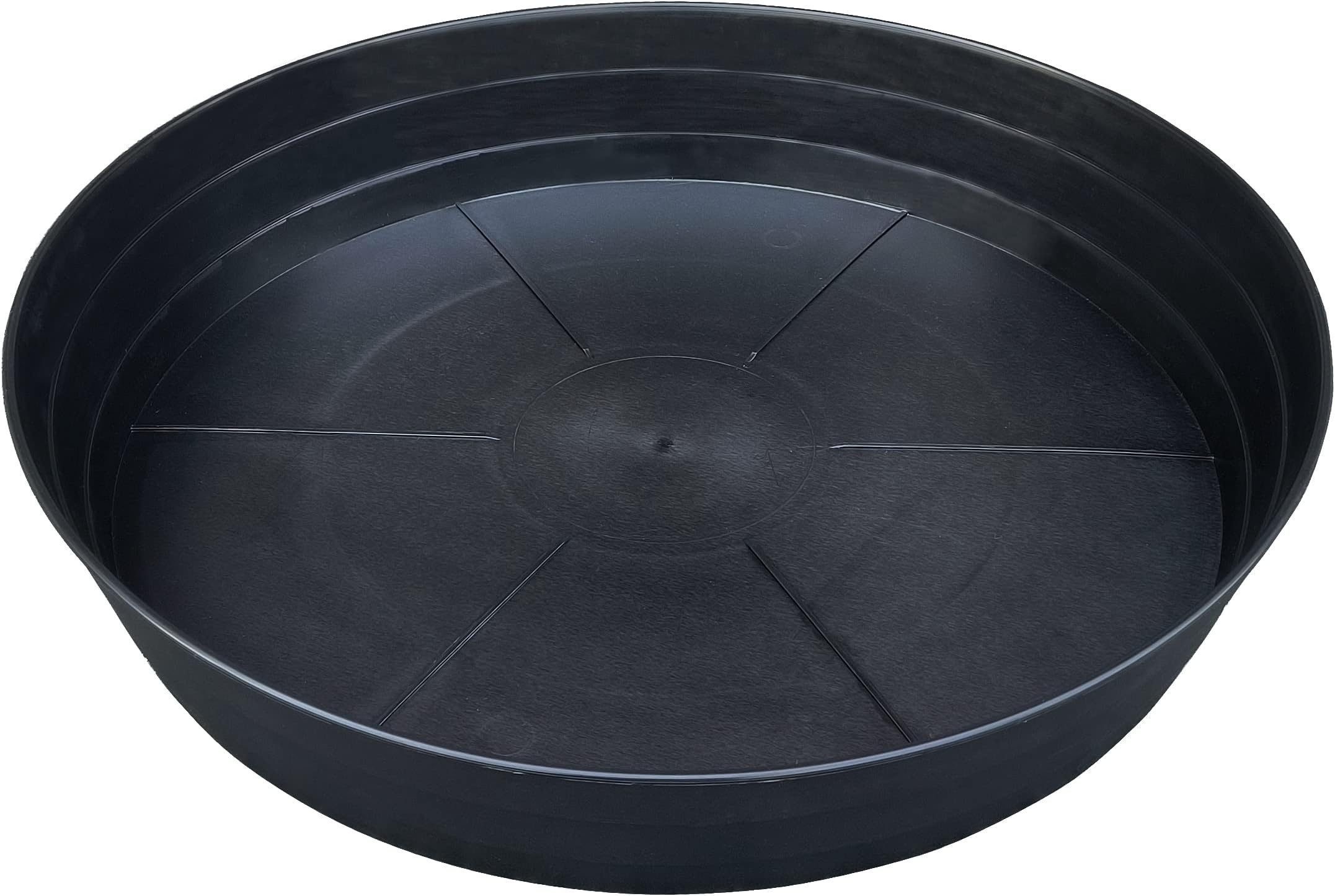 25 Inch Extra Large Planter Saucer, Extra-Deep 4.25 in Black Drip Trays for Flower Pot, Heavy Duty Drainage Tray Indoors No Holes, Plastic Plant Plate Water Catcher for Pots Base 19 20 21 22 in