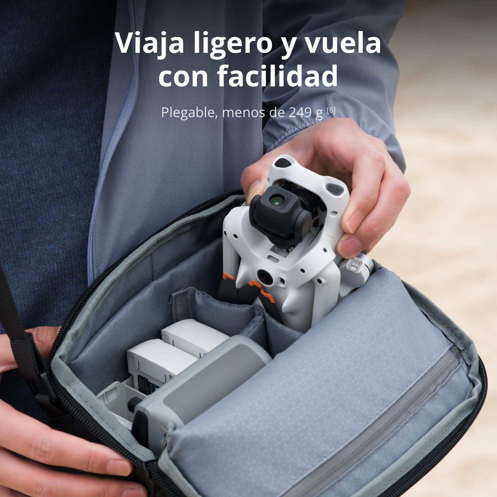 Pack DJI Lito 1 Dos Baterías con DJI RC-N3, dron con cámara 4K para principiantes, detección de obstáculos, ActiveTrack, vídeo 4K e imagen 8K, ligero para adultos, transmisión de vídeo de 15 km, C0
