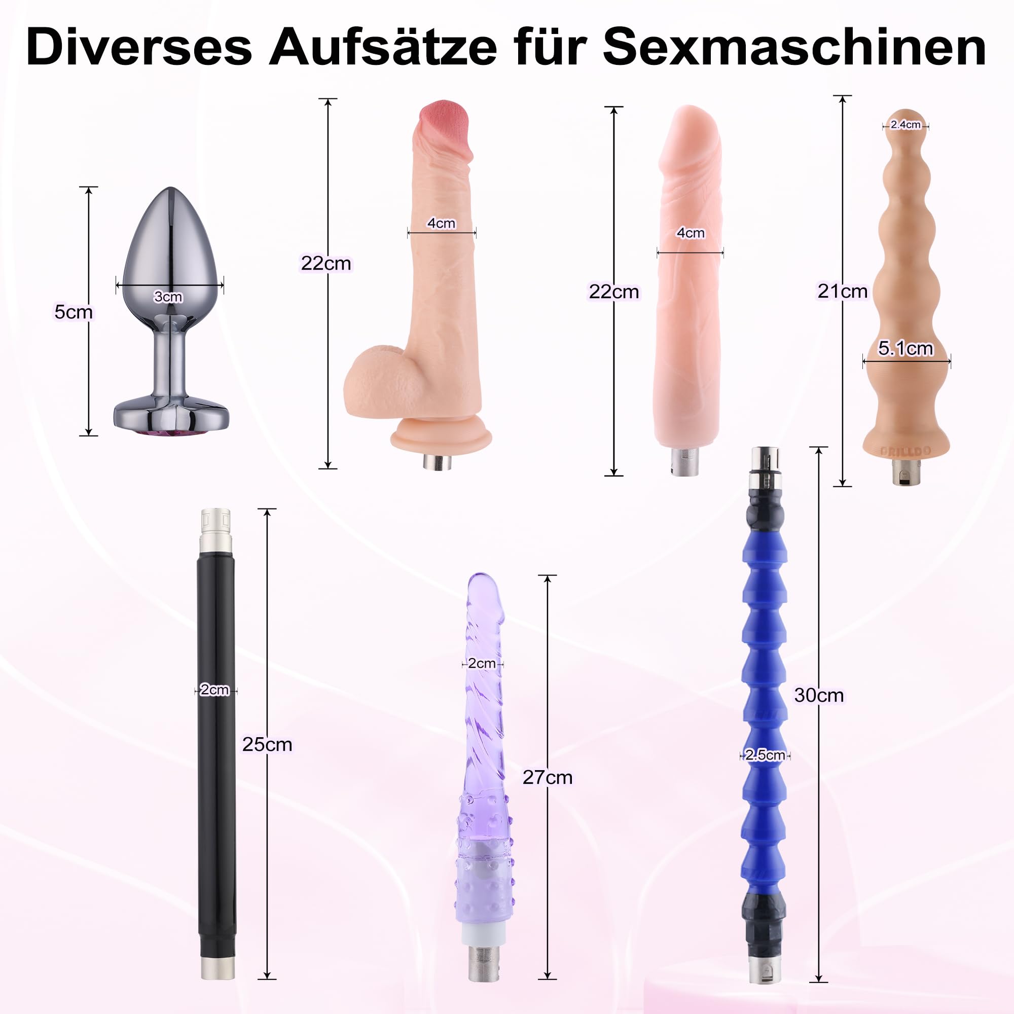 Máquina Sexual Automática con Dildos, maquina sexual con 7 accesorios, máquina sexual con función de empuje, Compatible con App, Juguete Erótico para Mujeres, Hombres y Parejas, sex toy con app
