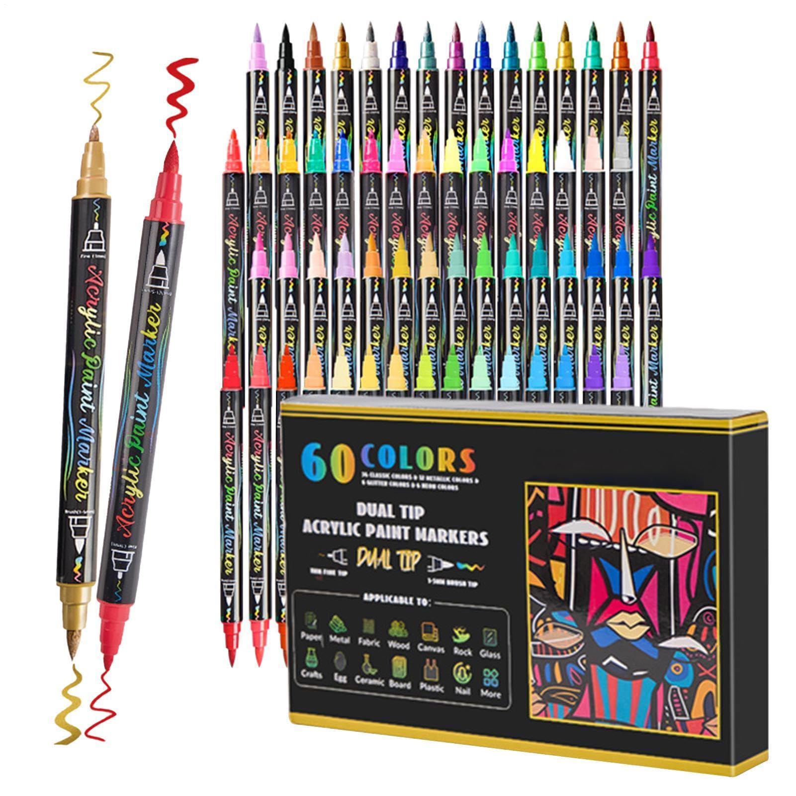 Generisch Acrylmarker Set Doppelspitze, feine Spitze, wasserbasierte Tinte