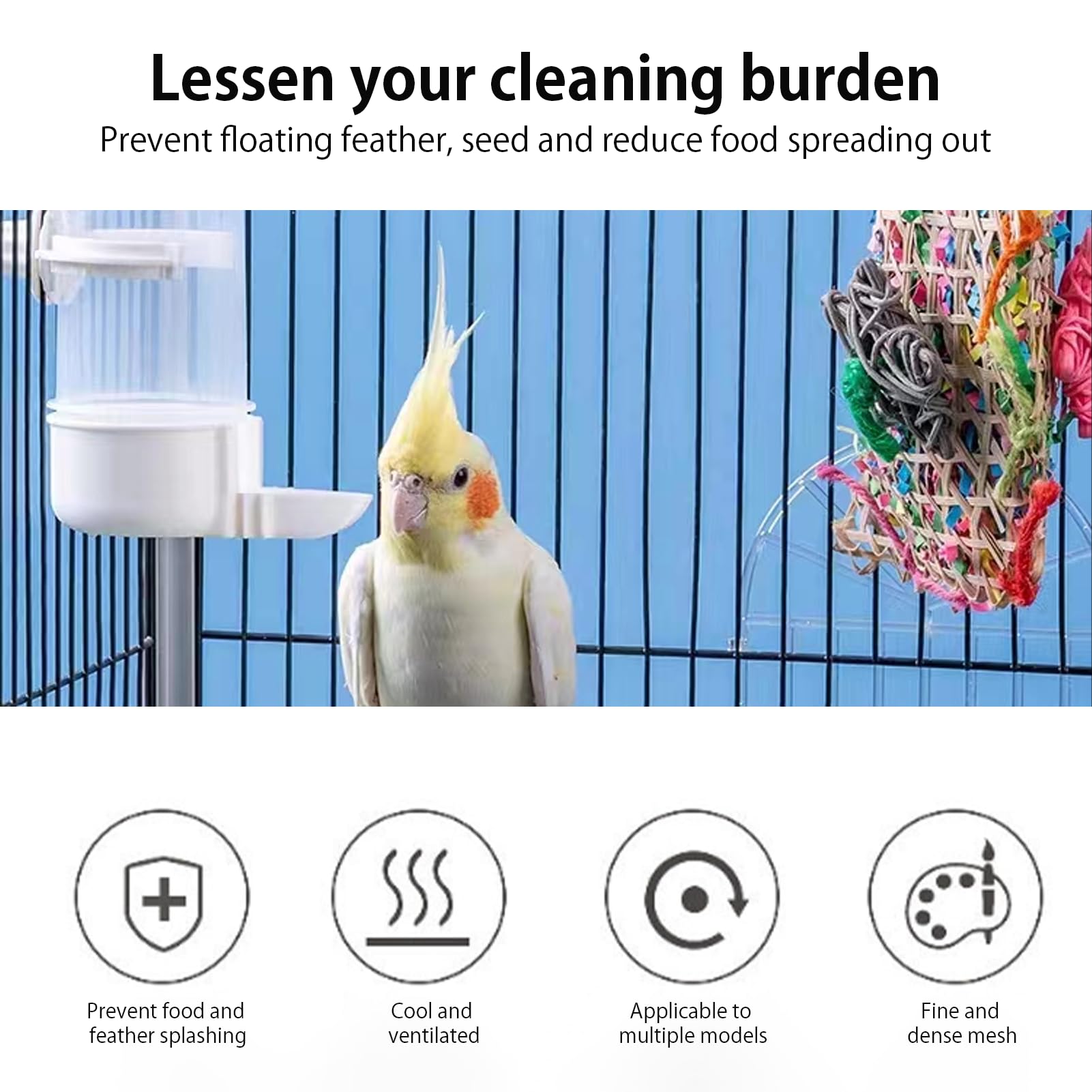 2-teilige Vogelkäfig Abdeckung - Universal Samenfänger Für Papageien & Vögel