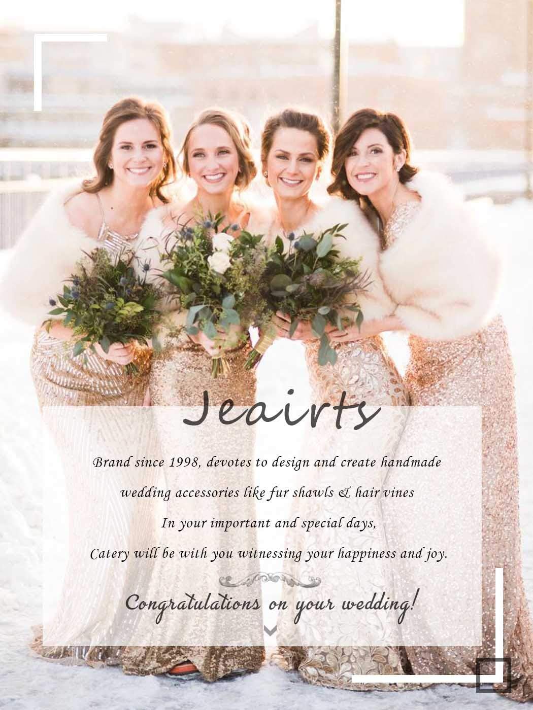 JEAIRTS Women's Fur Shawls and Wraps Bridal Faux Fur Stoles Scarf with Brooch Wedding Fur Shrugs for Brides and Bridemaids - Image 7