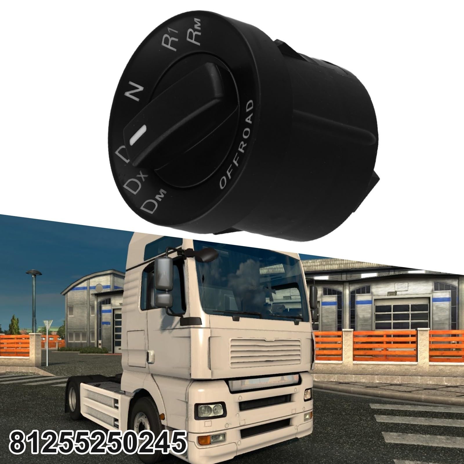 Drehschalter kompatibel mit MAN TGA TGX Truck 81255250245 Ersatz Armaturenbrett Steuerknopf Heavy Duty Innenraum Fahrzeug Schalter
