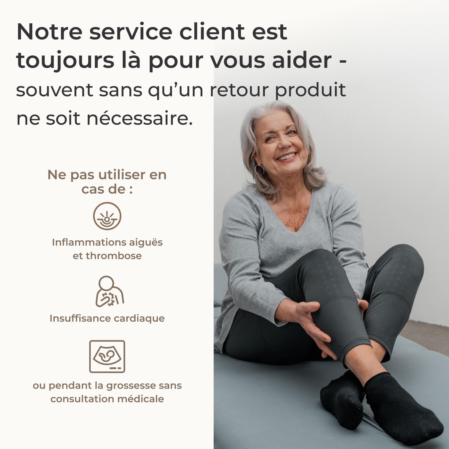Vein Angel ® 4 appareil de massage par glissement avec bottes, 4 coussins d'air, durée & pression réglables facilement