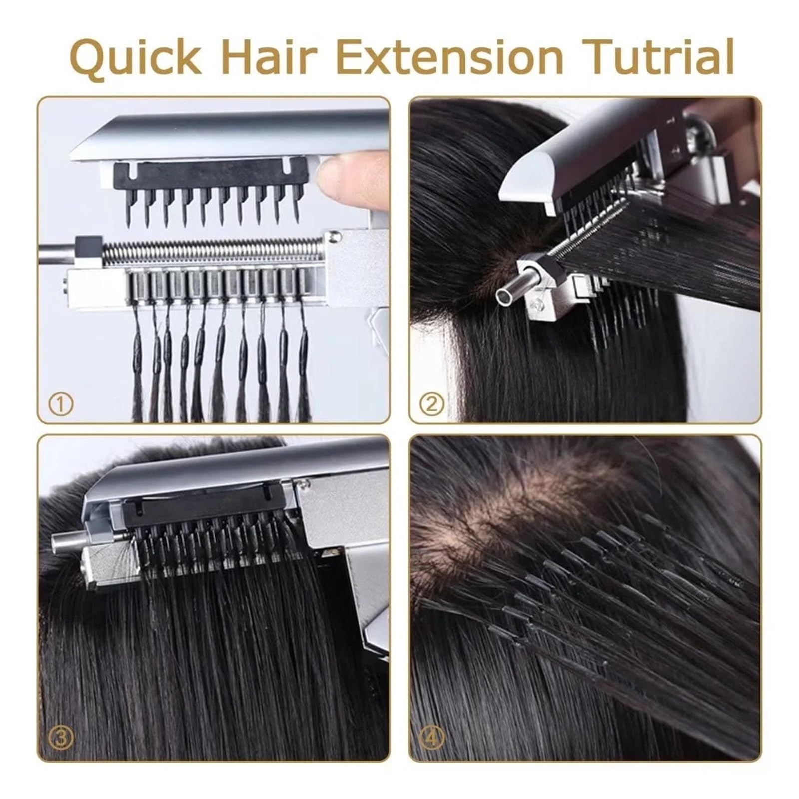 Macchina per le estensioni dei capelli 6D Connettore For Macchina For L'estensione Dei Capelli 6D Strumenti For L'estensione Dei Capelli 6D-1 Fibbia A Clip For Capelli Umani Reali Al 100% For Il Salon