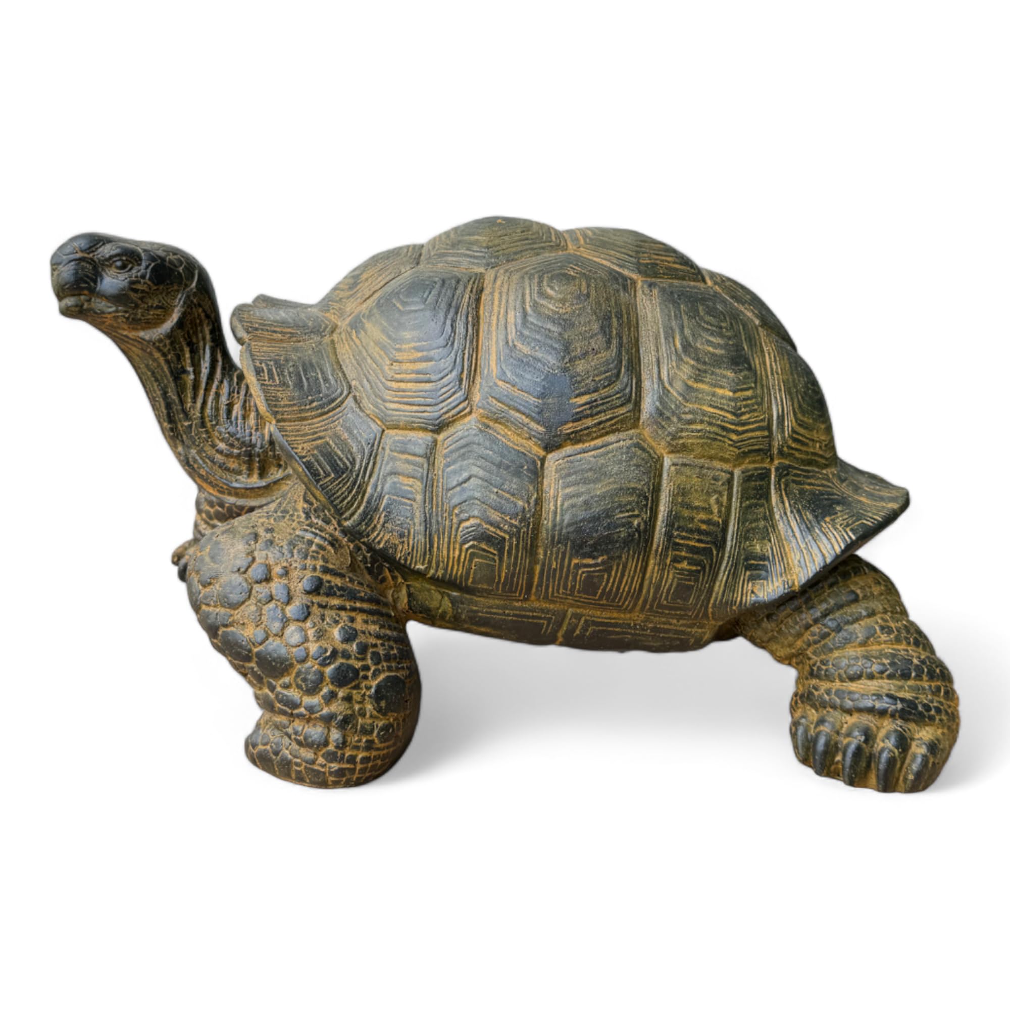 Stein Schildkröten – Pool, Garten, Terrasse - Langlebig und Wetterbeständig – Gelblich aus Glasfaserbeton – 32, 47 und 65 cm (Groß)