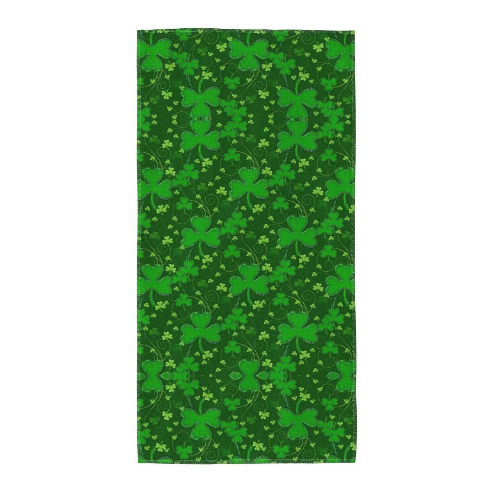 SDEGTHO Background St Patrick'S Day Glitter Fashion Printed Bath Towel High Water Absorption For Hiking Trip