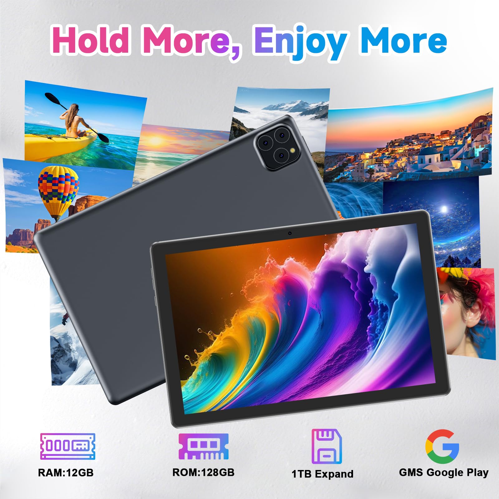 Amazon.com : Tablet Android 16 10 Inch 12GB RAM+64GB ROM/ 1TB