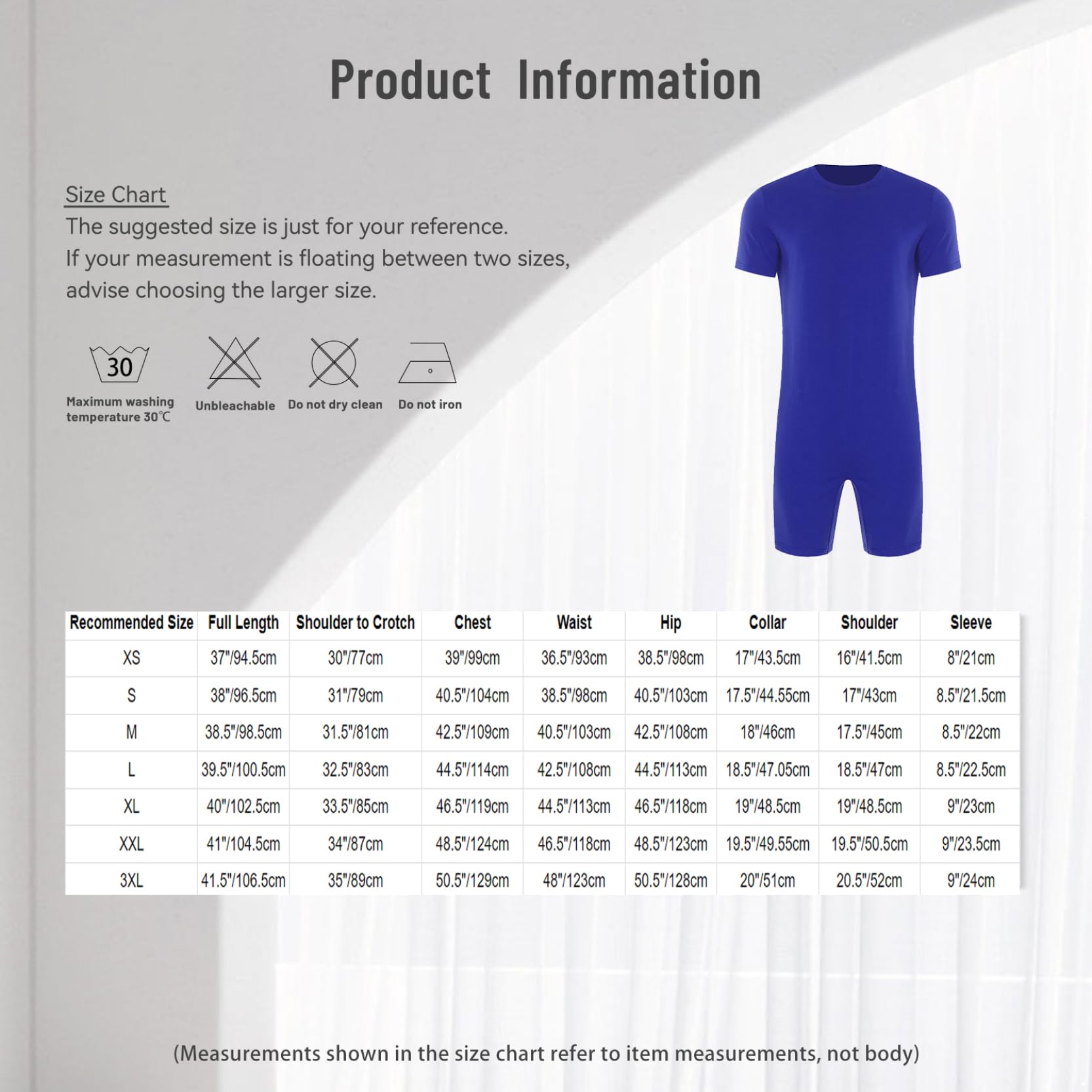 Unisexe Combinaison Short Pyjama de Soin Grenouillère Manches Courtes Combishort Femme Homme Personnes Âgées Alzheimer