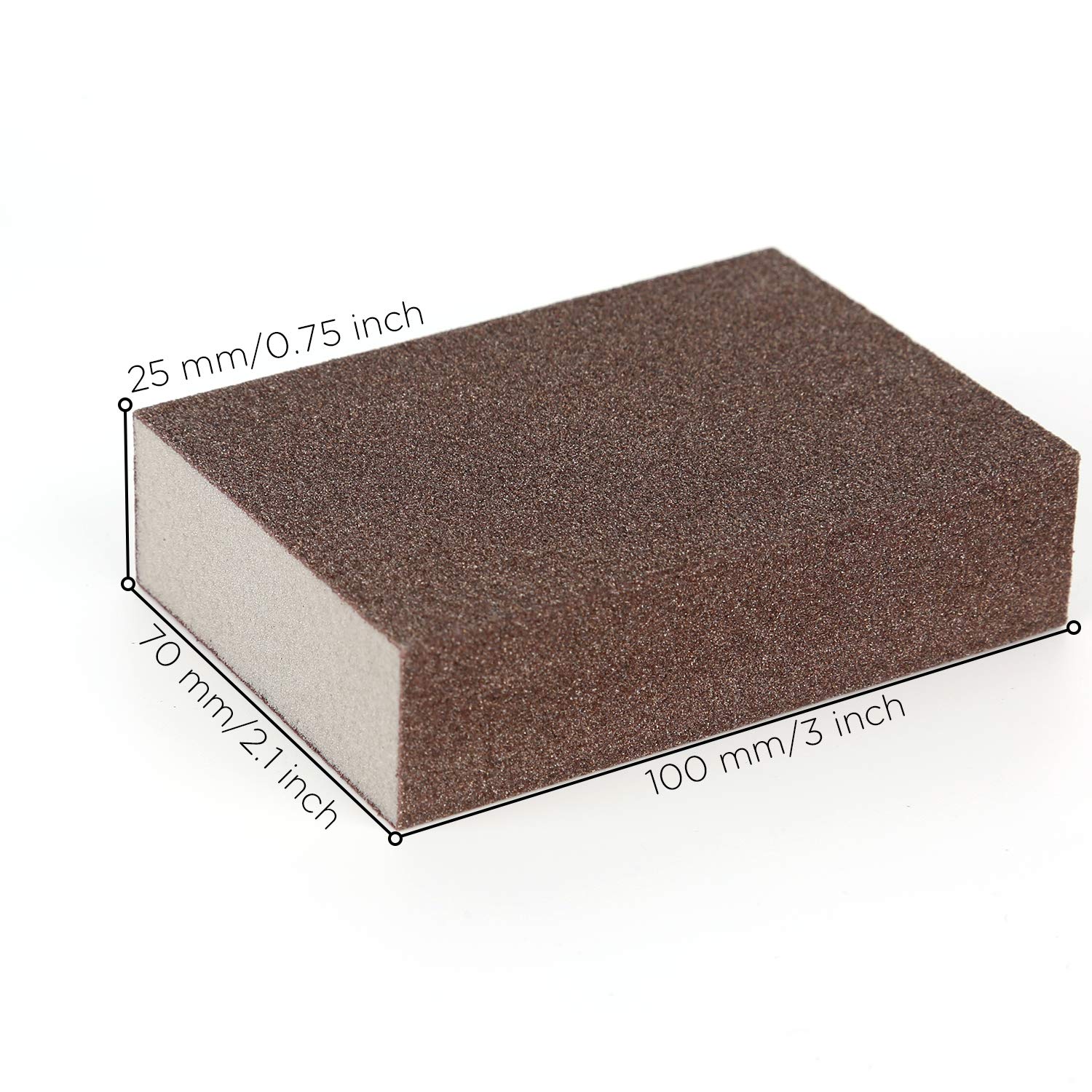 LUTER Set di 4 spugne abrasive, per uso per sabbiatura a secco e a umido, a grana fine (gradi da 240 a 320)