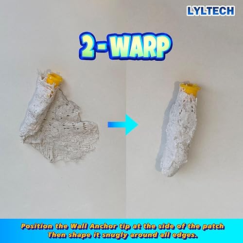 Miniatura 4 de LYLTECH Fijación de anclajes para paneles de yeso reparacióntamaño grande -3.5 x 2.5 pulgadas - Pro-(16 piezas) - Perfecto para anclajes sueltos