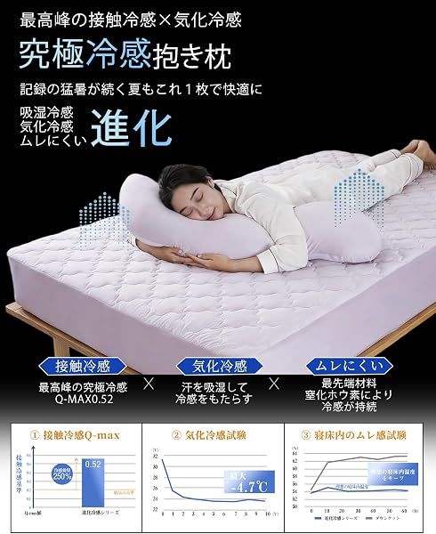 Maru Living 抱き枕 冷感【最先端気化冷感】だきまくら ひんやり だき枕【さらふわボリューム感・抗菌防臭帝人中綿】冷たい抱きマクラ れいかん 接触冷感 クール 夏 膝枕 抱枕 妊婦 快眠 安眠 もちもち 吸湿 防ダニ 体にフィット 寝返りサポート 『隠しファスナー カバー洗える』 (抱きまくら・アイスピンク・約30x115cm) - 4
