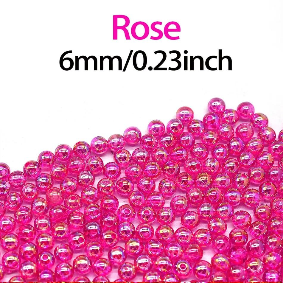 200 piezas cuentas plásticas flotantes 6mm para pesca miniatura 2