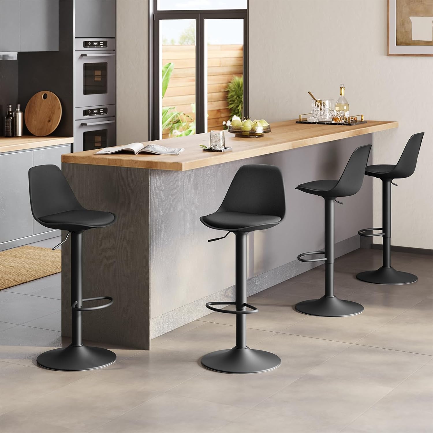 Diagram showing dimensions of the bar stool