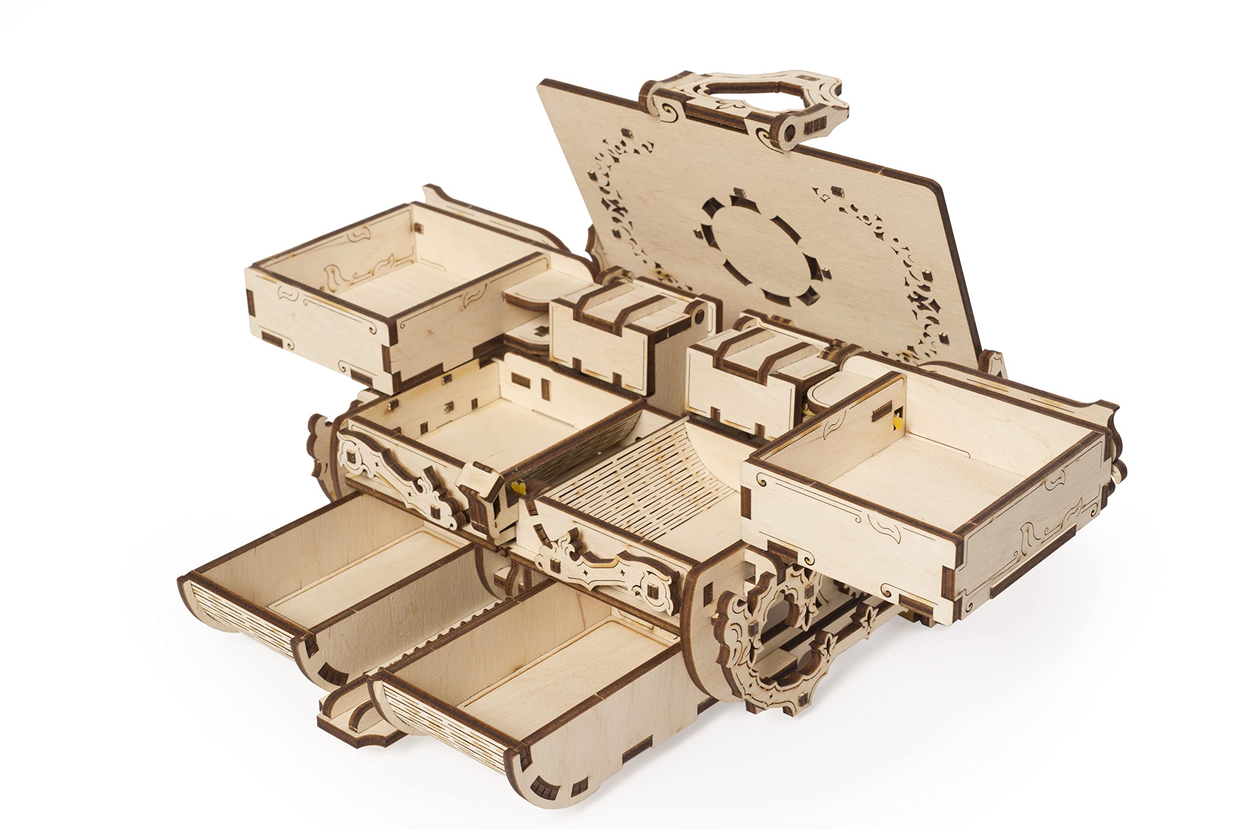 UGEARS Mécanique Boîte Antique à Bijoux Casse Tete Puzzle en Bois 3D-Jeu de Construction