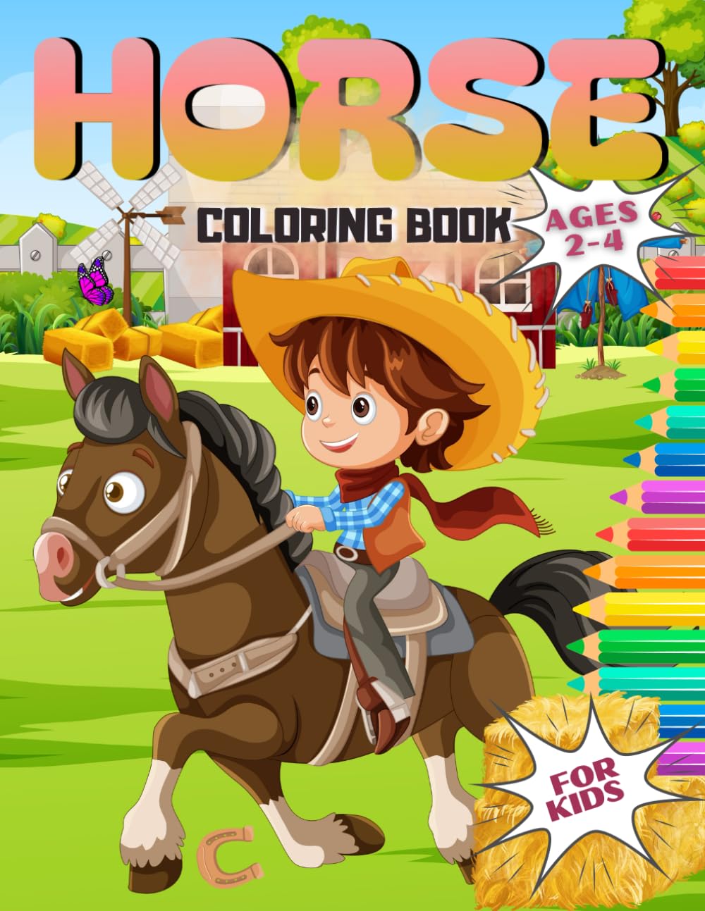 Horse Coloring Book For Kids ages 2-4: Horse coloring book | Horses Coloring Book