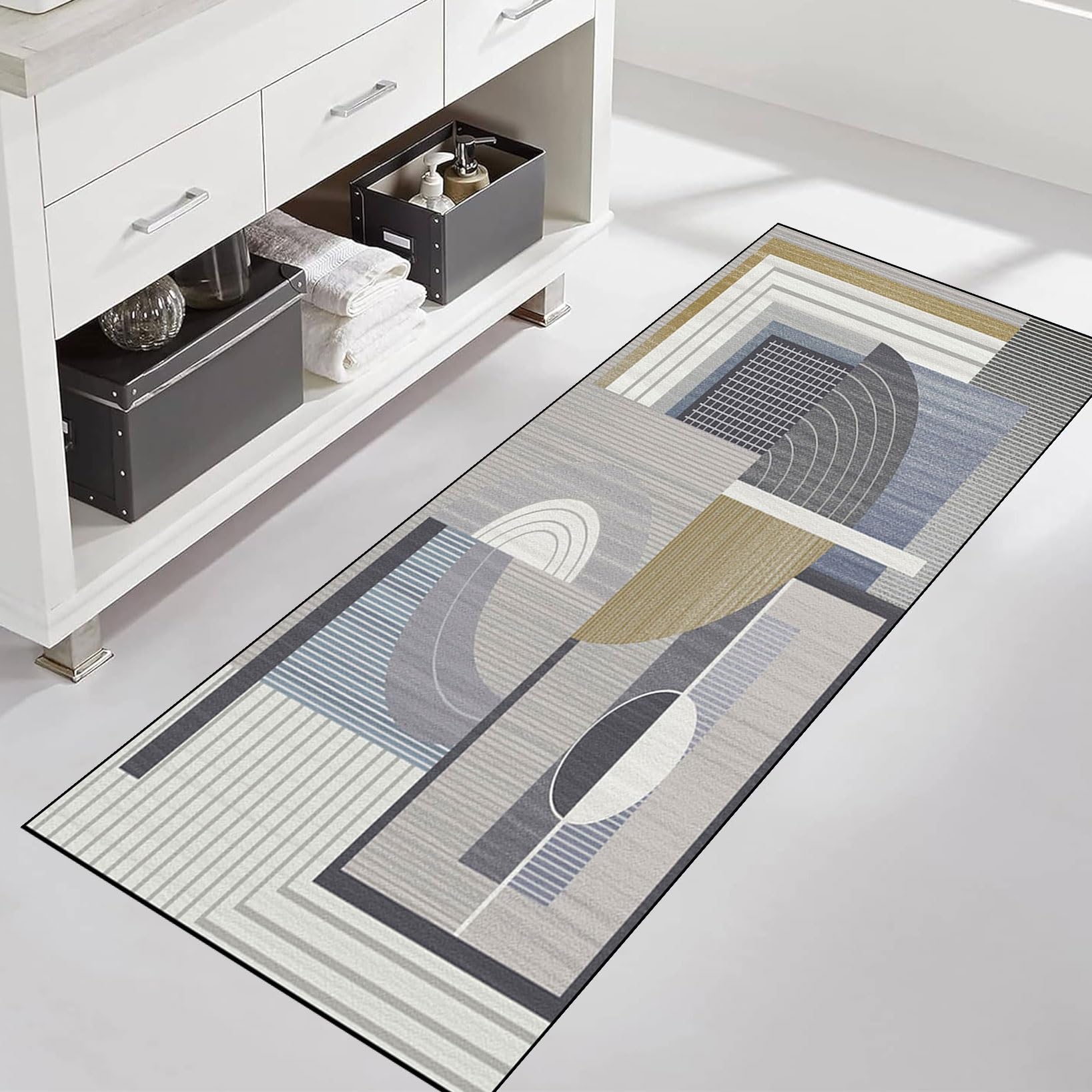Amazon | キッチンマット 60 x 100 cm 洗える 厚み6Mm 玄関マット