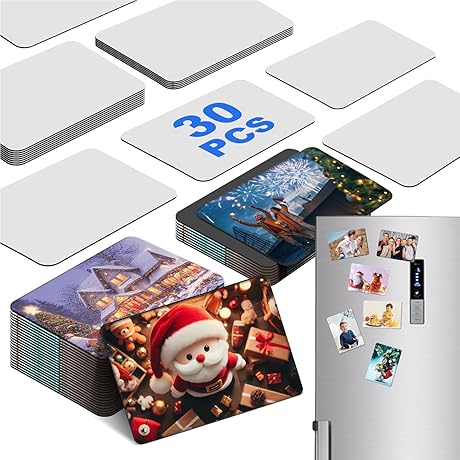 30PCS Sublimation Magnet Blanks 4x3 inch for Home Fridge