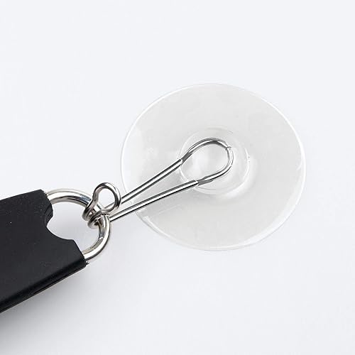 Miniatura 3 de InterDesign Noir - Escobilla de baño para puerta de ducha ventana y espejo con gancho de almacenamiento de succión 120in color negro y acero