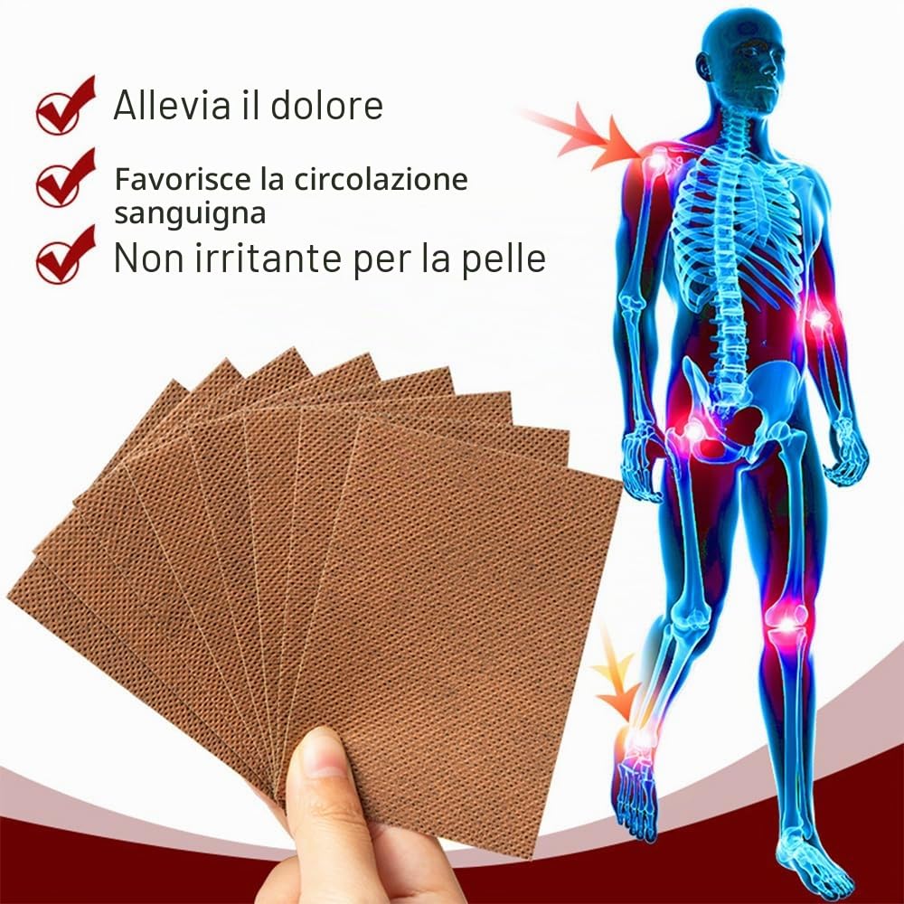 80 Pcs Cerotti Antidolorifici, Cerotto Antidolorifico della Tigre, Cerotti Riscaldanti Schiena, Cerotti Antidolorifici Schiena per Mal di Schiena, Ernia del Disco Lombare, Muscoli Della Schiena