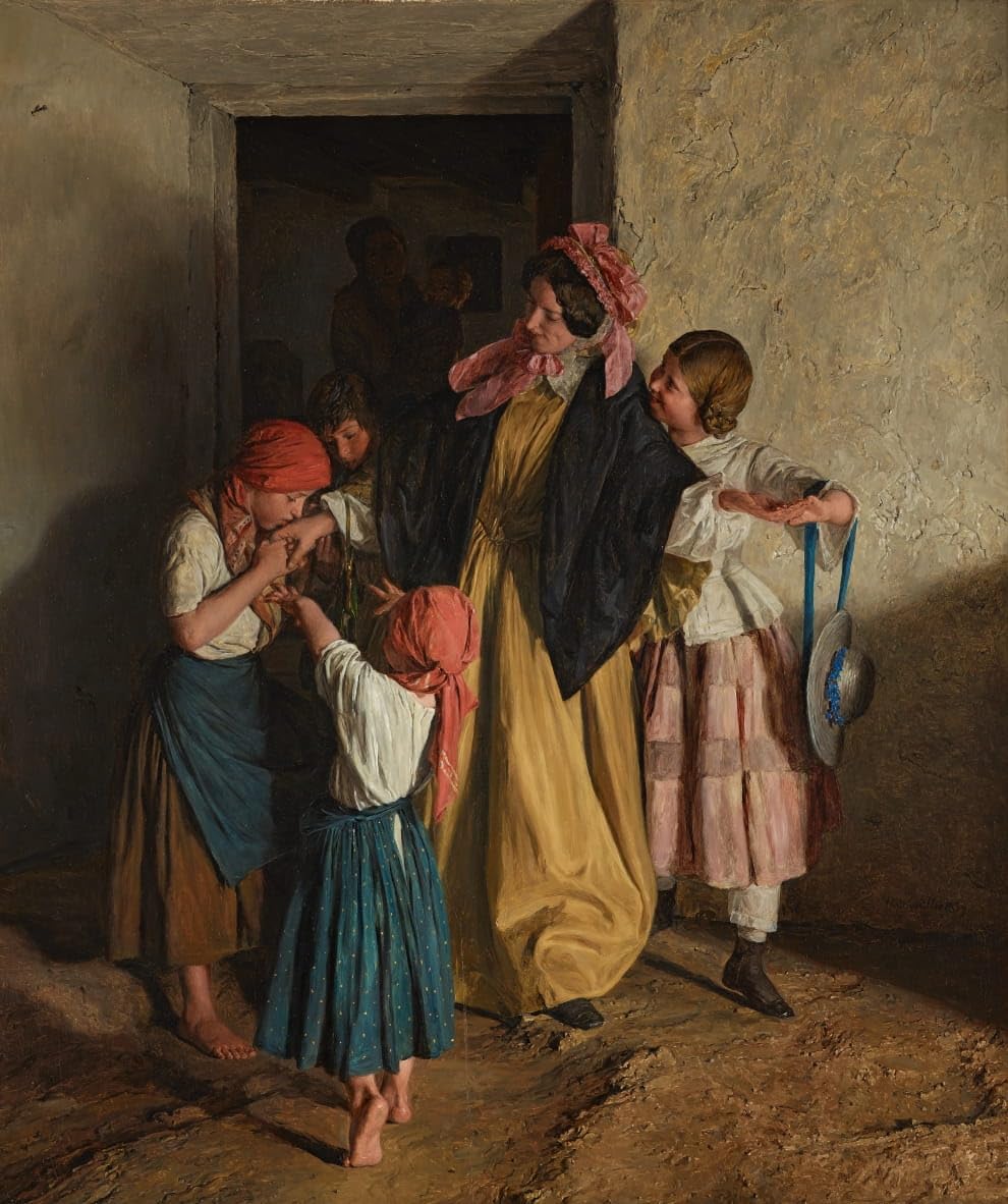 Lienzo decorativo la despedida de la madrina, pintura mural para salones y dormitorios artísticos 5