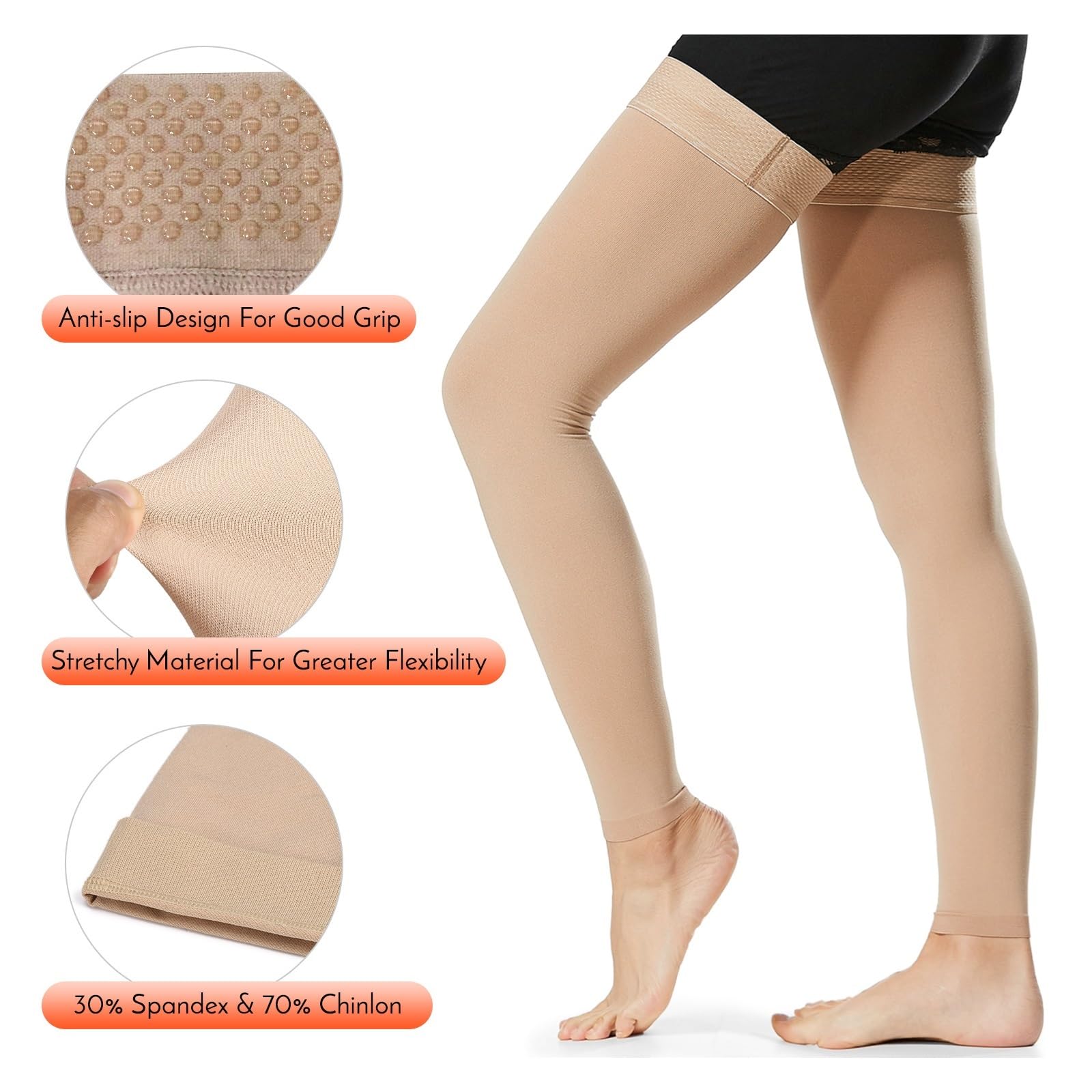Calze a compressione trasparenti Calzini a compressione velati da donna 1 paio
