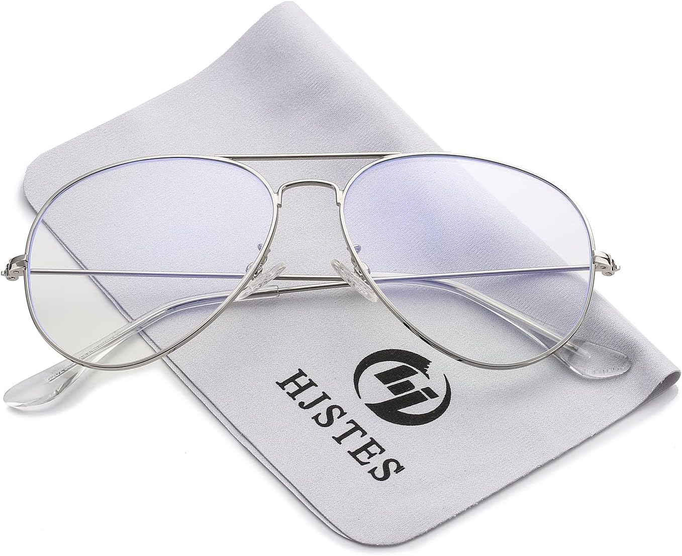 Clear Lens Aviator Glasses Blue Light for Women Men Classic Pilot Frame Non-prescription Eyeglasses