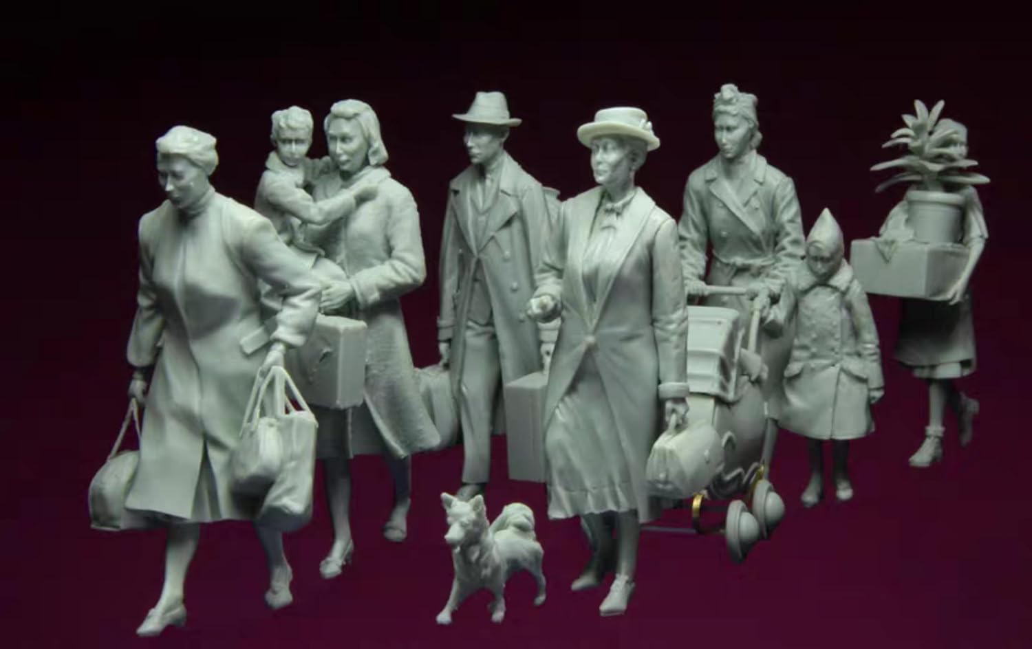 Bhowsa 1/35 WWII European Civilian Resin Model kit unpainted and unassembled //G7jK4lo23