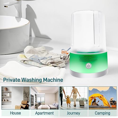 Miniatura 7 de Lavadora de ropa interior  Mini lavadora portátil de 1 litro, limpieza profunda de ropa interior, ropa pequeña para bebé, calcetines, ligera y