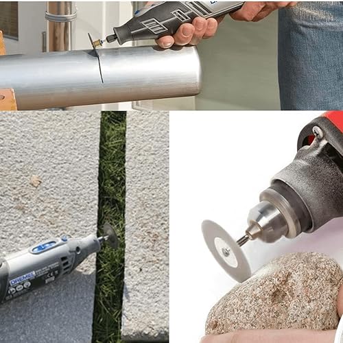 Miniatura 7 de dophee 10 piezas de repuesto de discos de corte con revestimiento de diamante para herramientas rotativas Dremel Drill (1.575 in)