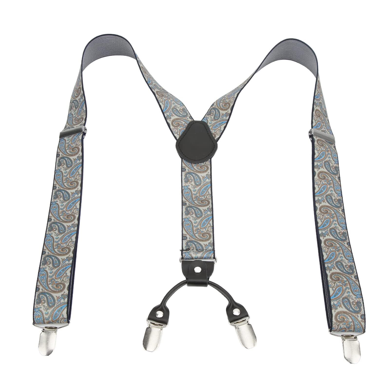 Tirantes ajustables con espalda en Y for hombre: 1,4" de ancho, 45,3" de largo, clips de metal resistentes, elástico duradero for vestir y uso diario tirantes para hombre de trabajo
