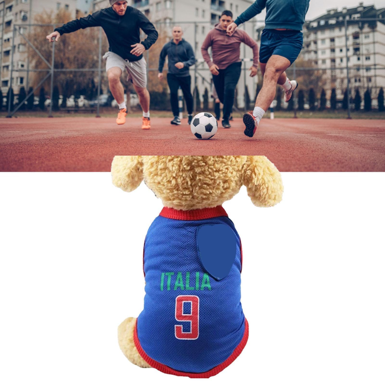 Maglia da calcio per cani, maglietta wm per cani, maglia da calcio per animali domestici, gilet della nazionale di calcio sportivo, magliette per cani piccoli, medi e grandi (xl-blu)