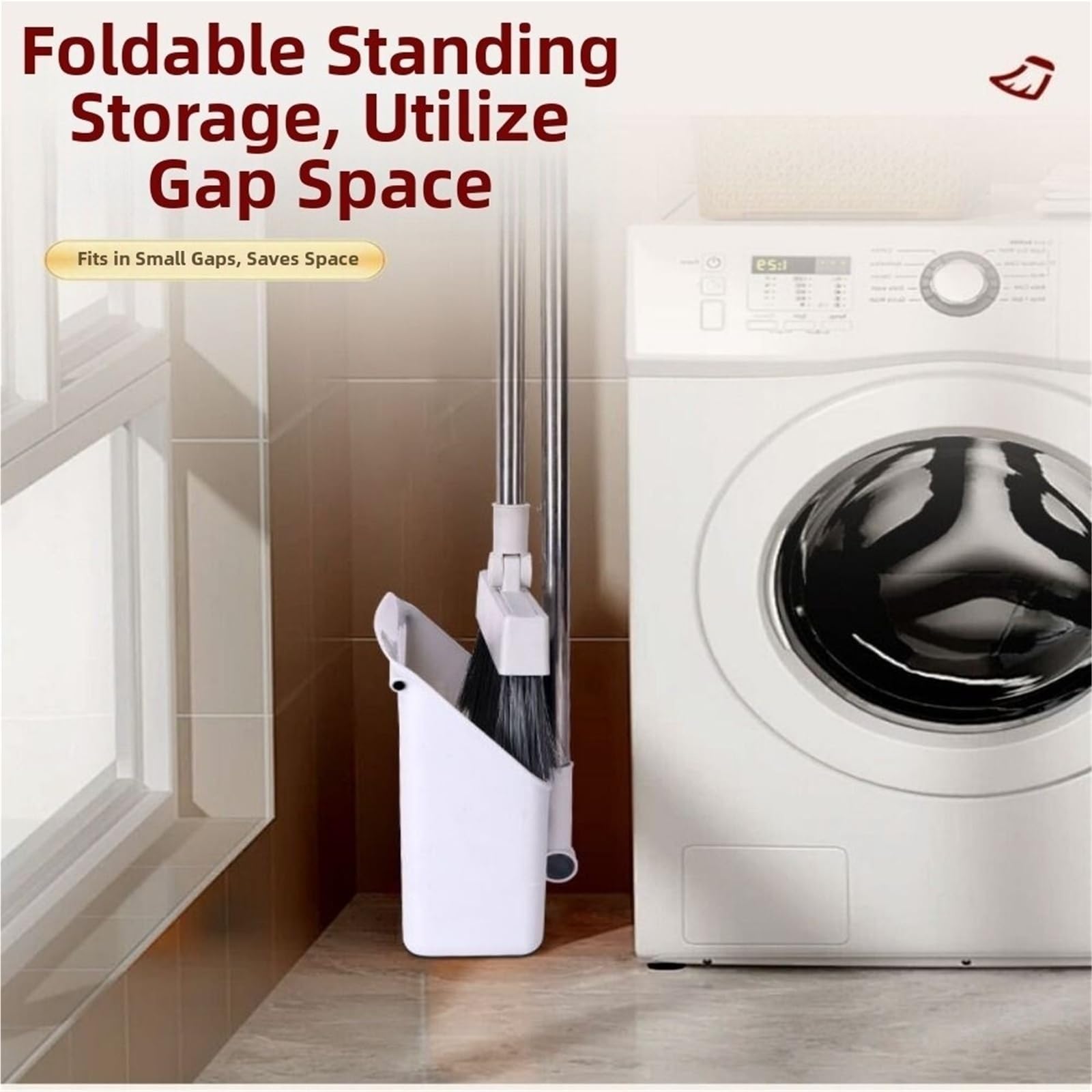 Juego De Escoba Y Recogedor Juego de Escoba y recogedor Plegable con Peine Dientes, Cepillo Limpieza Funcional Multifuncional for el hogar, Cocina Suelo Oficina(4-in-1Gray)