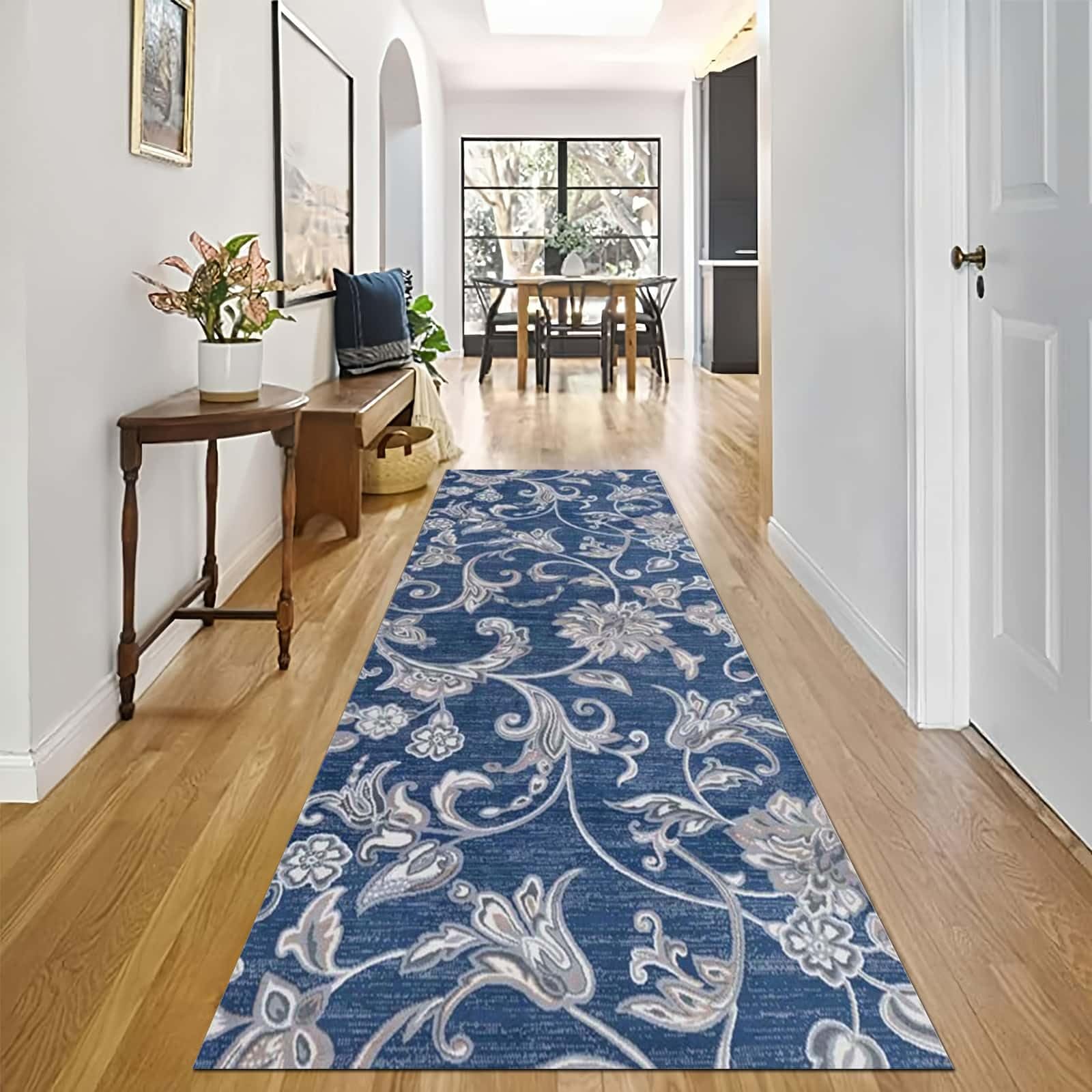 Moquette de couloir extérieur et balcon bleu gris 120x900 cm