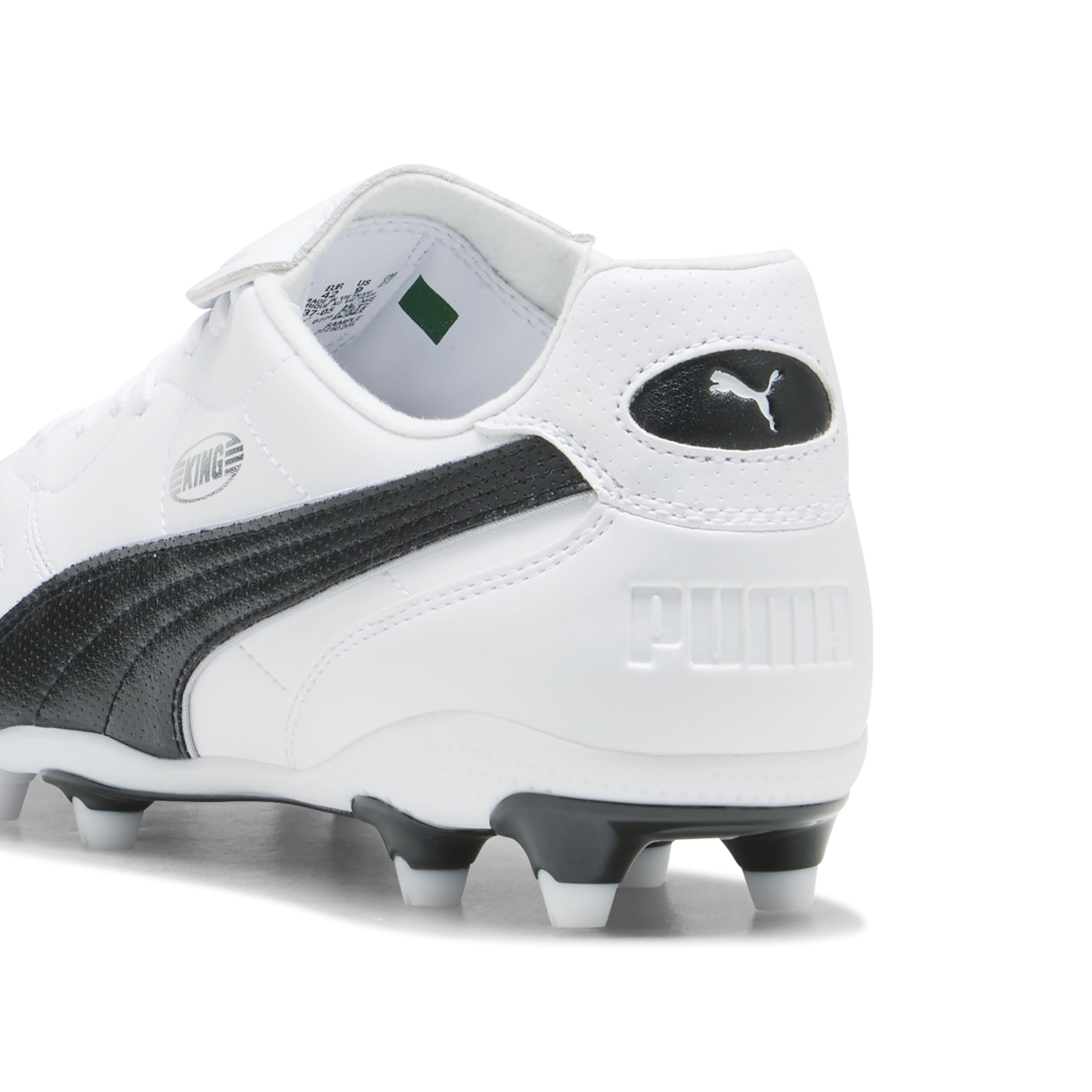 PUMA King Liga FG/AG Fußballschuh, Unisex, Weiß/Schwarz, 5 UK – Ansicht 3