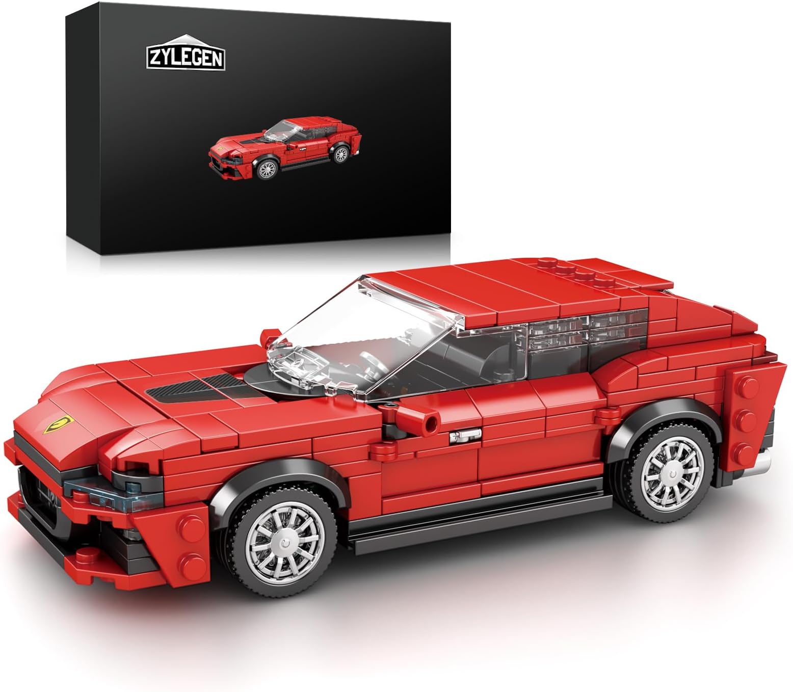 ZYLEGENPUR-OSANGUE Model Car Building Kit, Racing Vehicle Toy for Kids, 2023 Collectible Car Set for Boys Age 3 4 5 6 7 8 9 10,MOC Sports Car Building Set for Kid(416pcs)