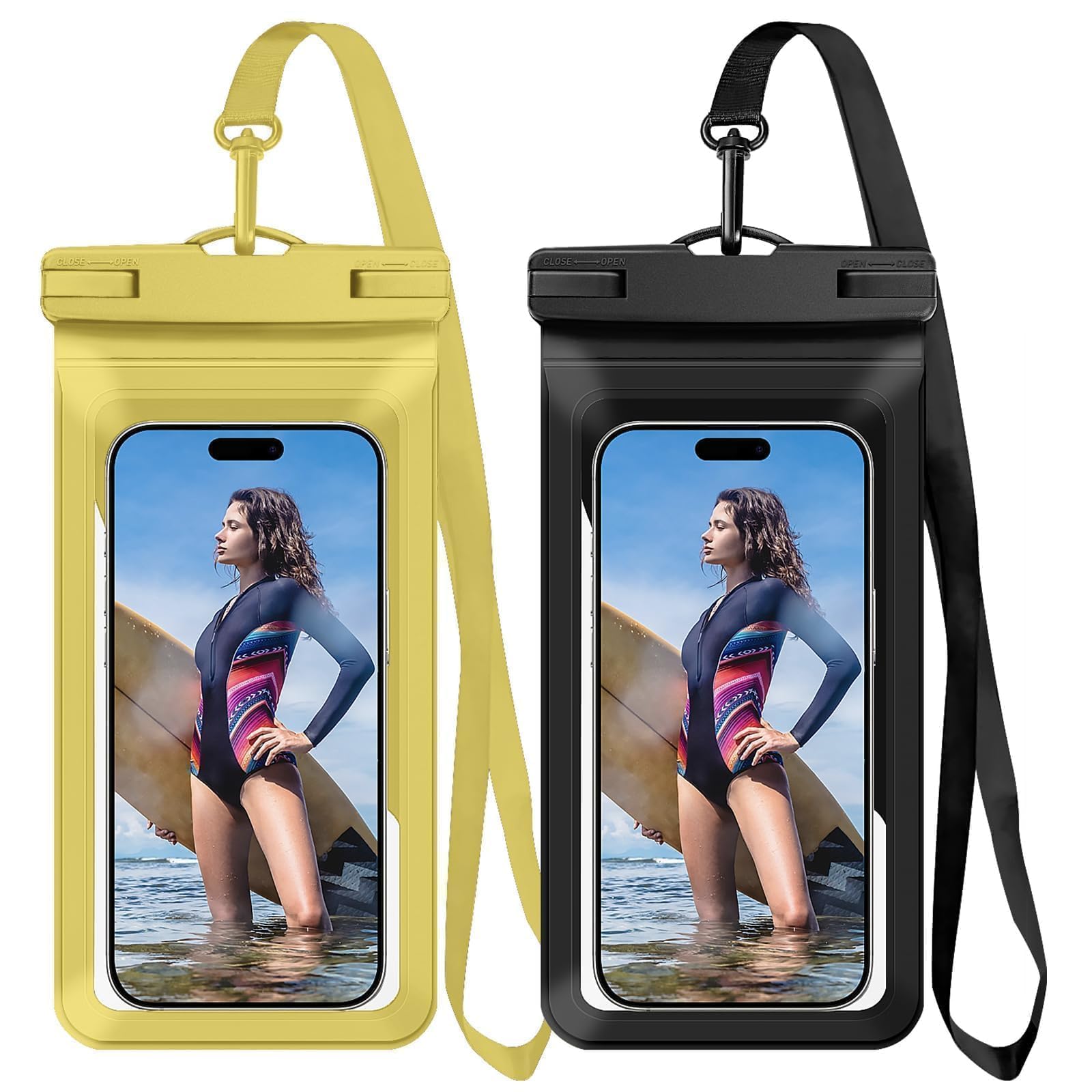 Vsagier Waterproof Phone Case,with Inside Card Protector, IPX8 Cell Phone Dry Bag Up to 8.3" for iPhone 17 16 15 14 13 12 Pro Max XS Plus Galaxy S22,